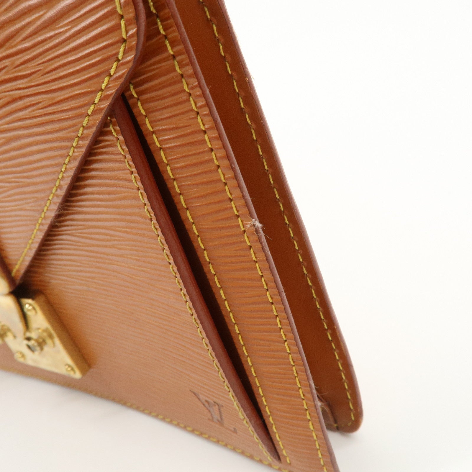 Louis Vuitton Epi Sellier Dragonne Clutch Bag Kenya Brown M52618