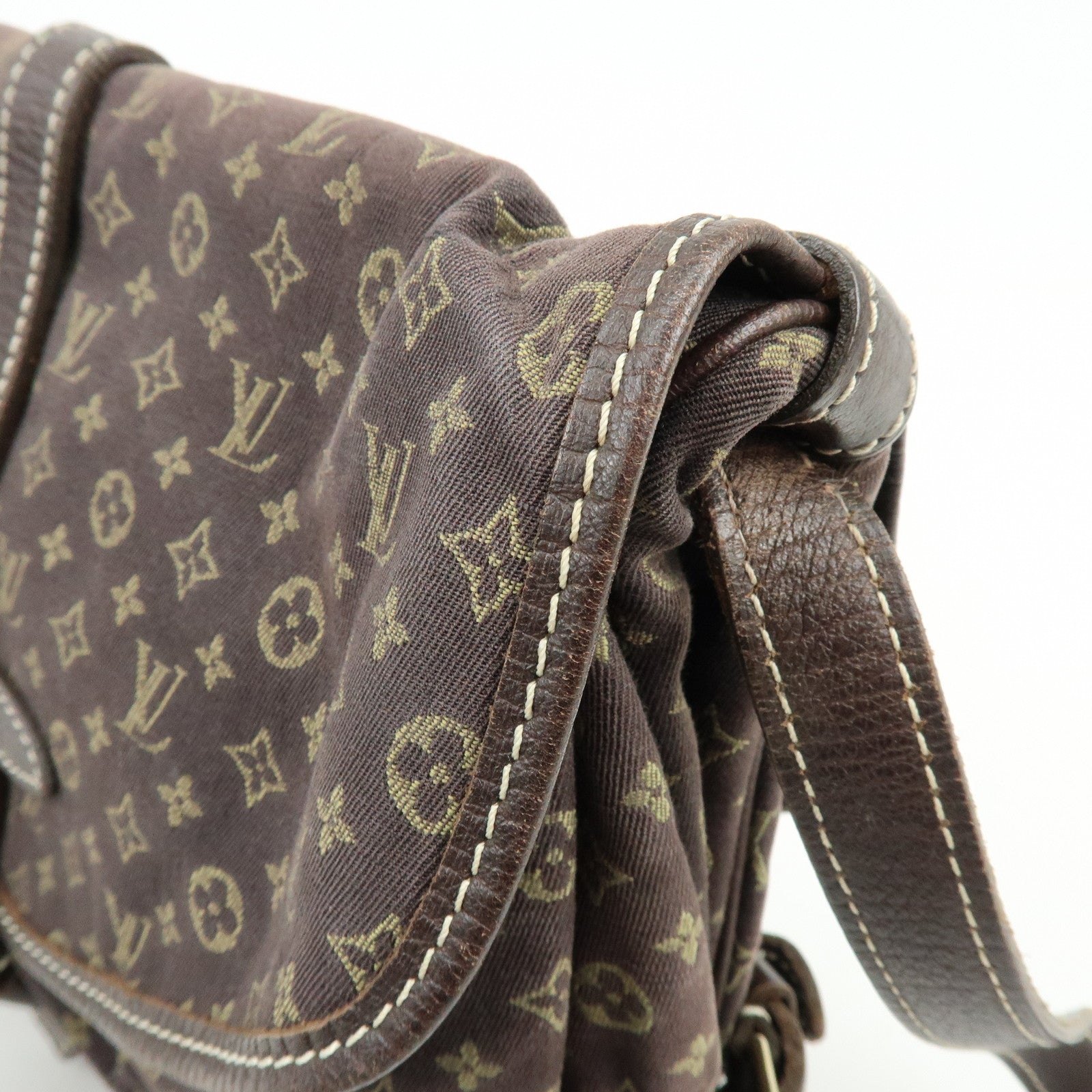 Louis Vuitton Monogram Mini Lin Saumur 30 Shoulder Bag Ebene M95227