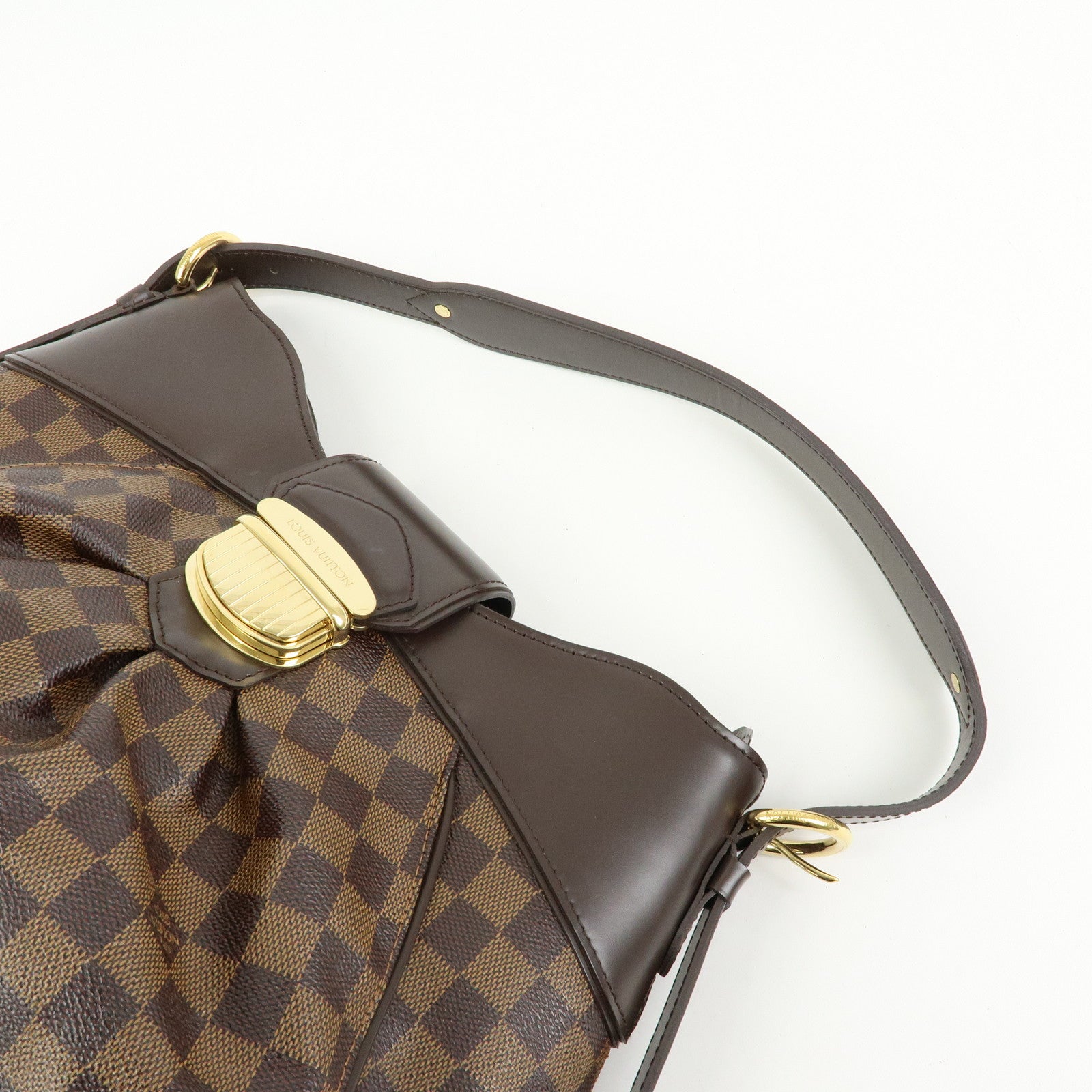 Louis Vuitton Damier Ebene Sistina GM Shoulder Bag Brown N41540