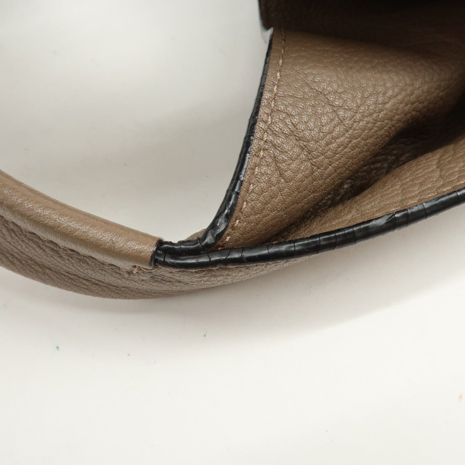 LOEWE Dunas Anagram Calfskin Shoulder Bag Hand Bag Brown