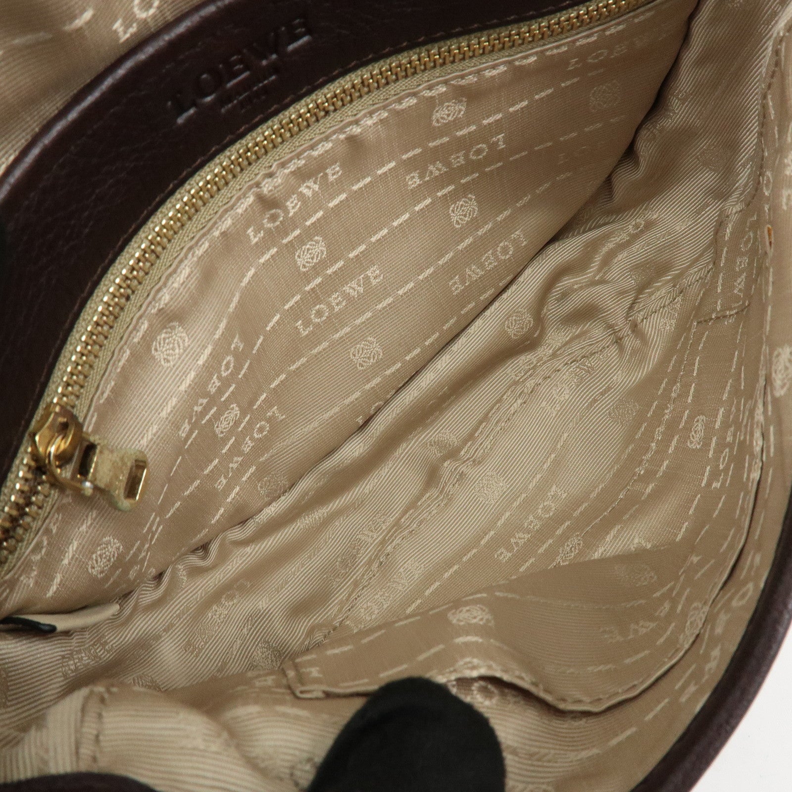 LOEWE Heritage Leather Shoulder Bag Crossbody Bag Dark Brown