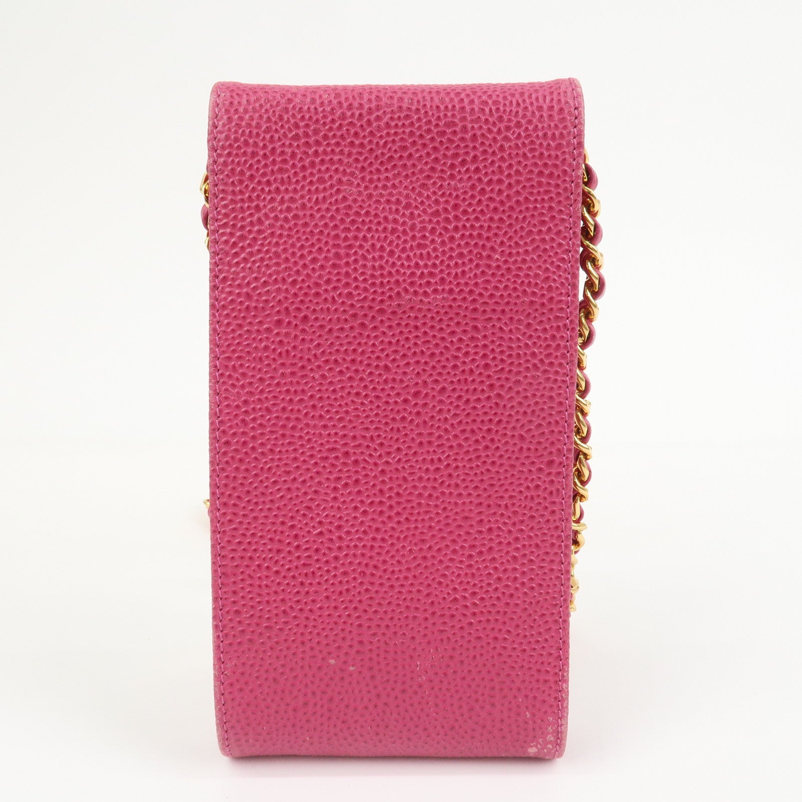 CHANEL COCO Mark Caviarskin Small Shoulder Bag Phone Bag Pink Gold