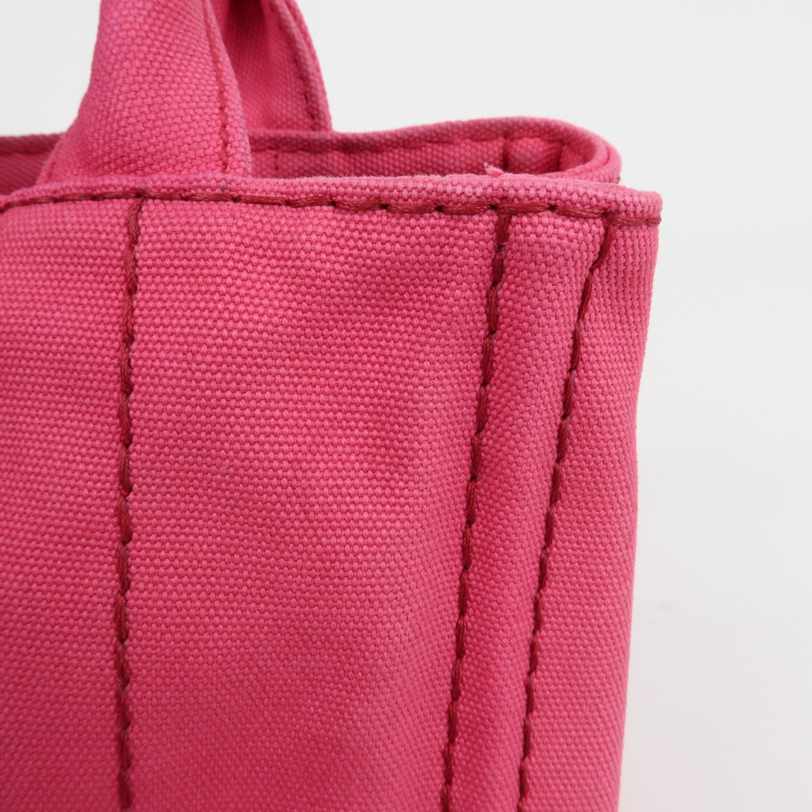 PRADA Triangle Logo Canapa Mini 2Way Hand Shoulder Bag Pink B2439G