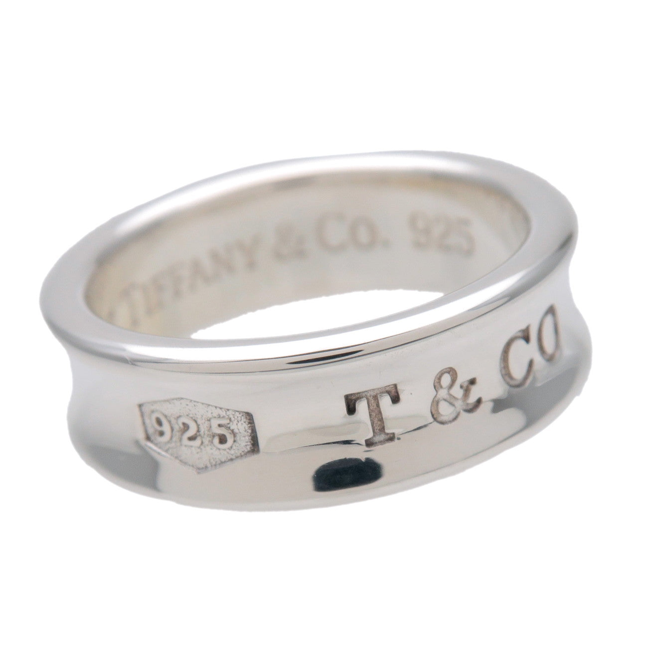 Tiffany & Co 1837 Narrow Ring Medium SV925 Silver US7.5 EU55 HK16