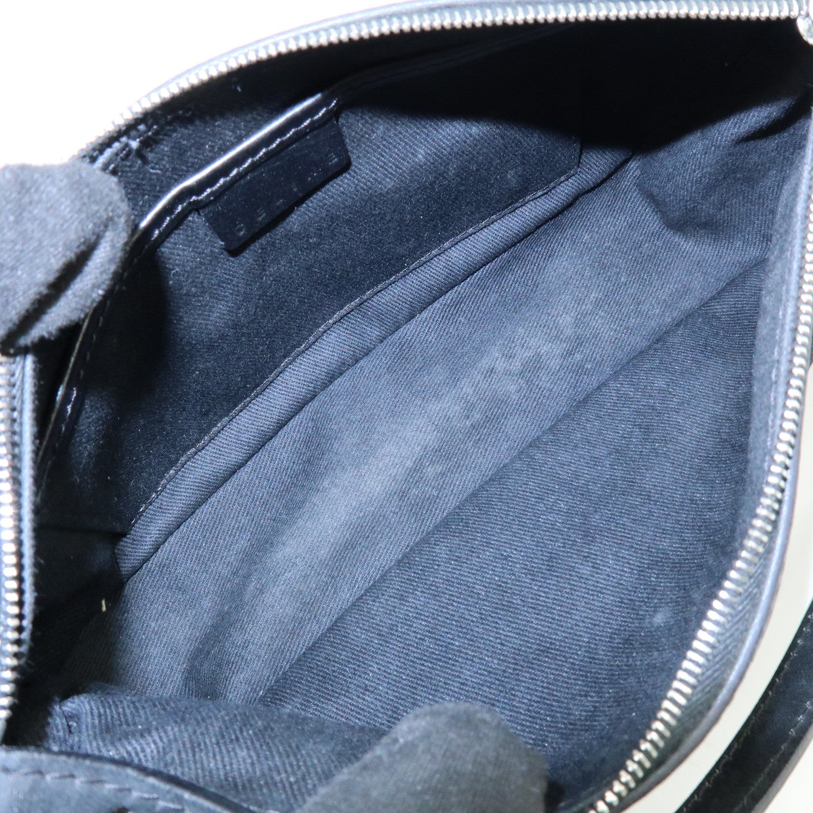 CELINE C Macadam Leather Shoulder Hand Bag Accessory Pouch Black