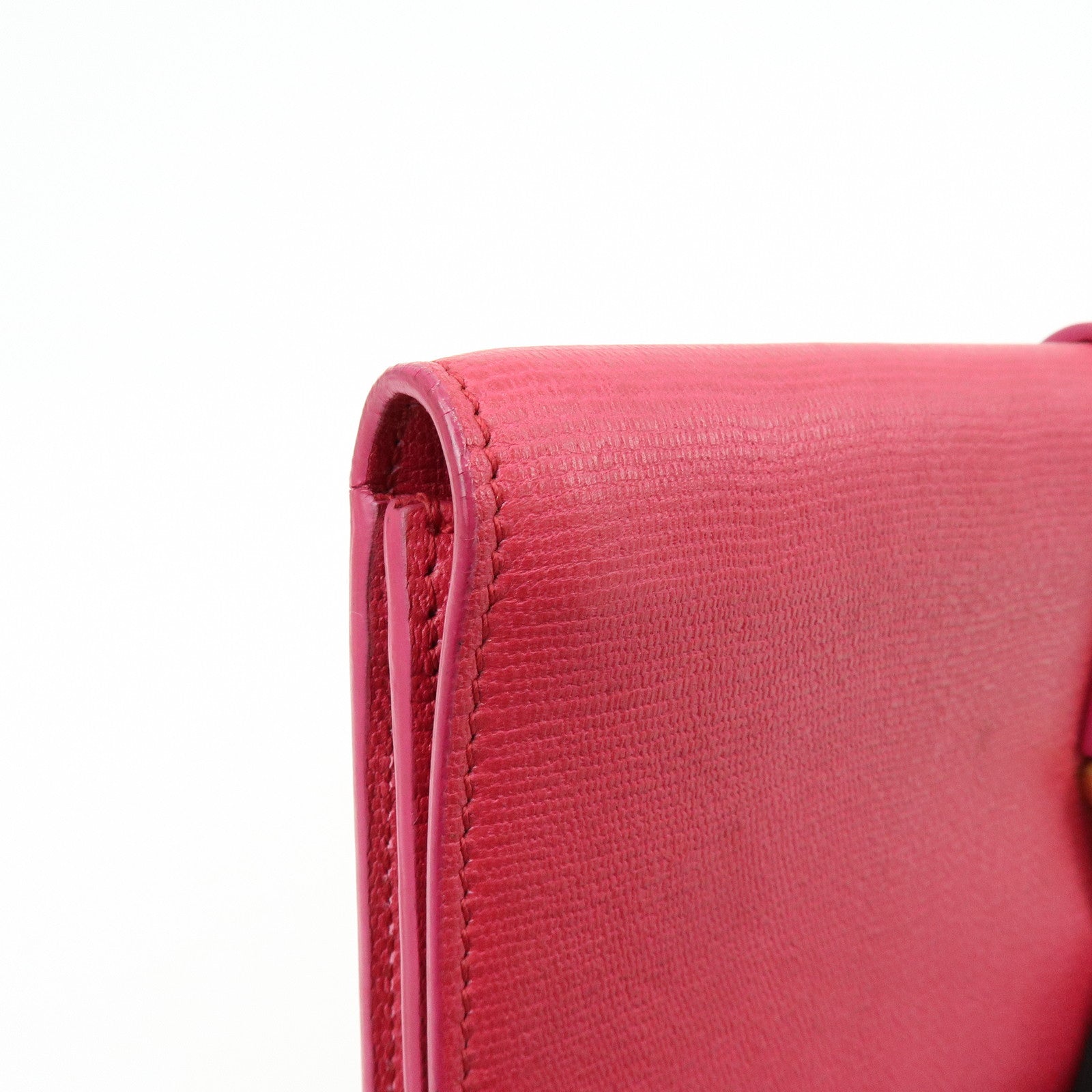 SAINT LAURENT PARIS Y Line Leather Clutch Bag Pouch Pink 265701