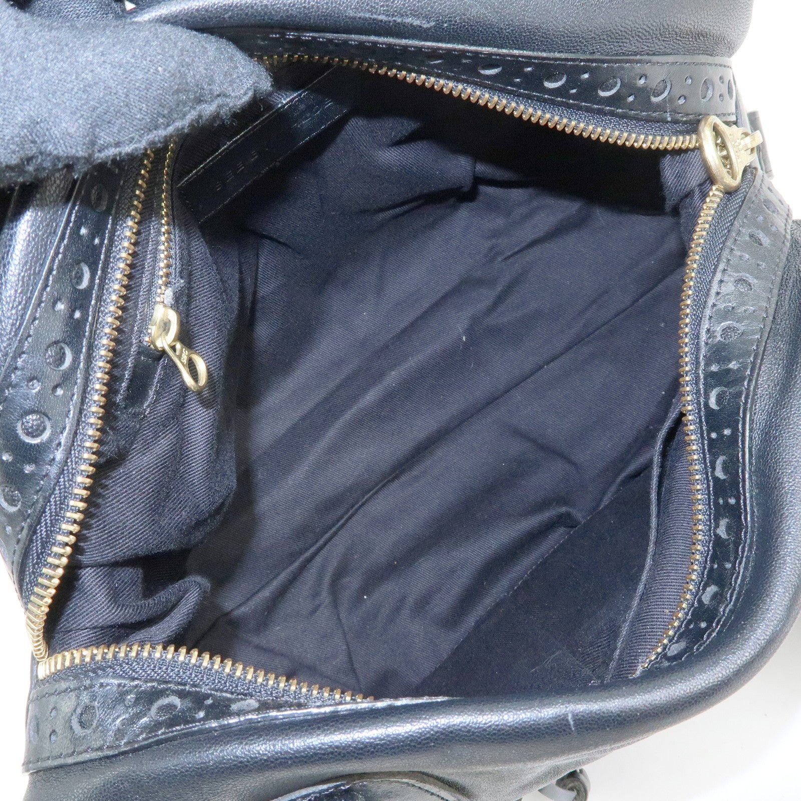 Chloe See by Chloe Leather Shoulder Bag Hand Bag Black