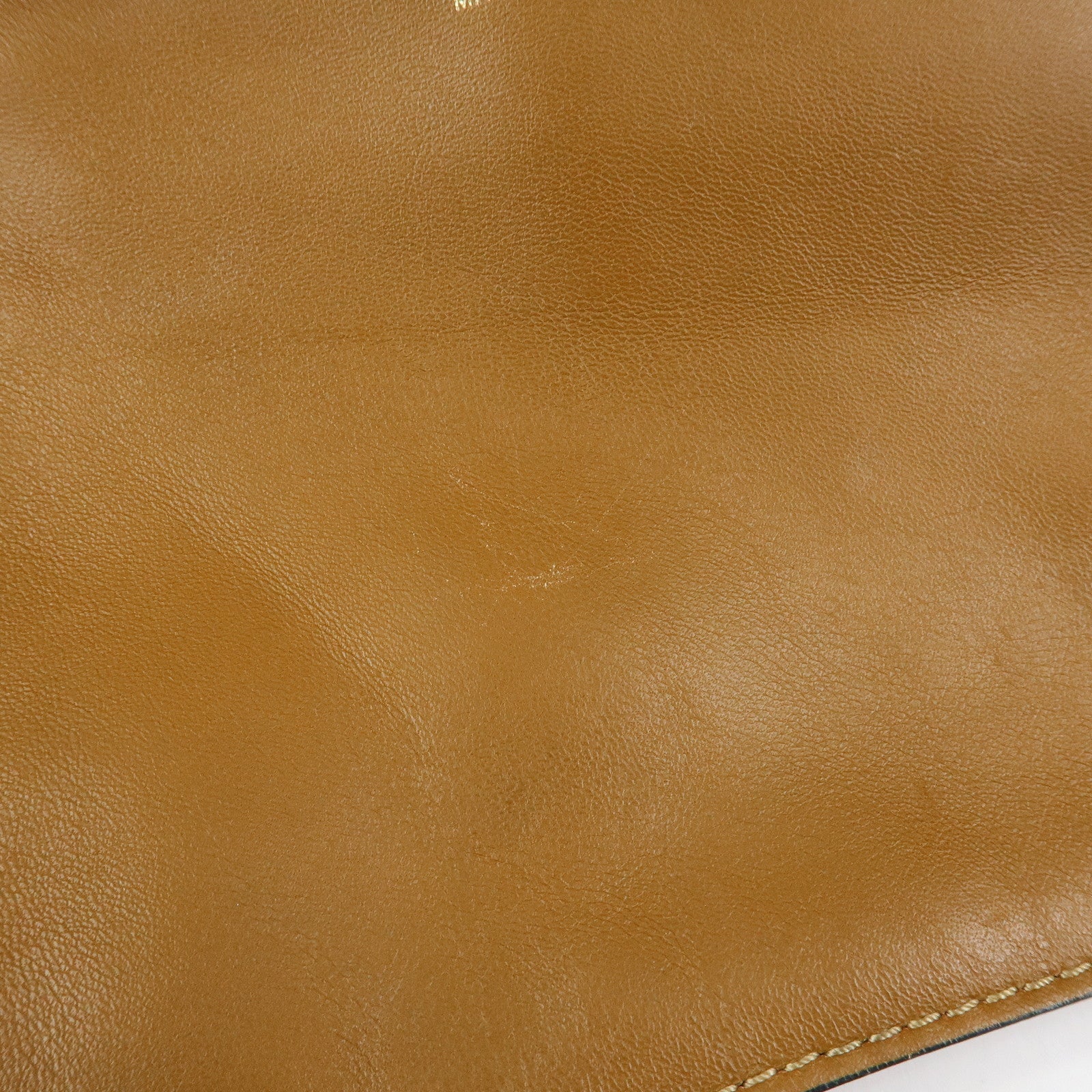 Chloe Leather Whipstitch Tote Bag Shoulder Bag Greige Beige