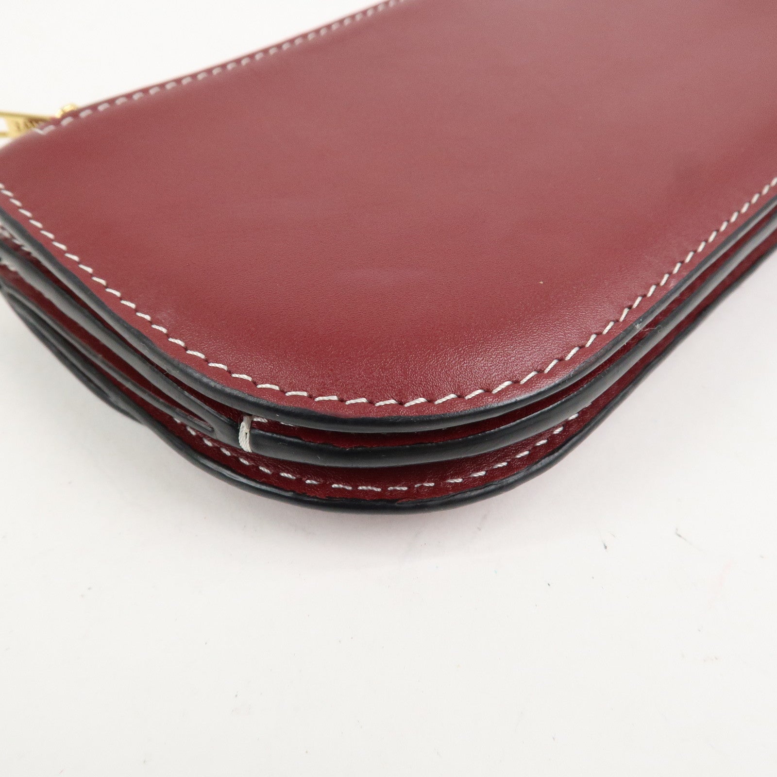 LOEWE Anagram Gate Continental Leather Long Wallet Bordeaux