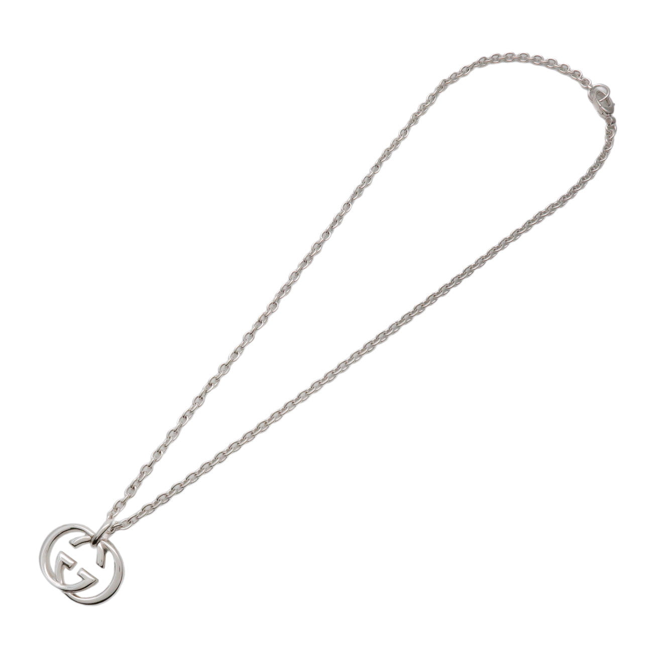 GUCCI Interlocking G Chain Necklace SV925 Silver