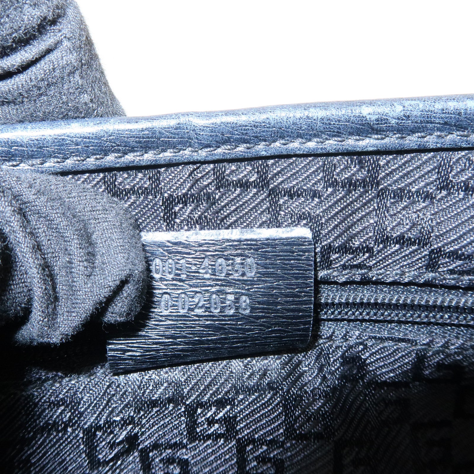 GUCCI Bamboo Leather Kandinsky Shoulder Bag Black 001・4060・002058