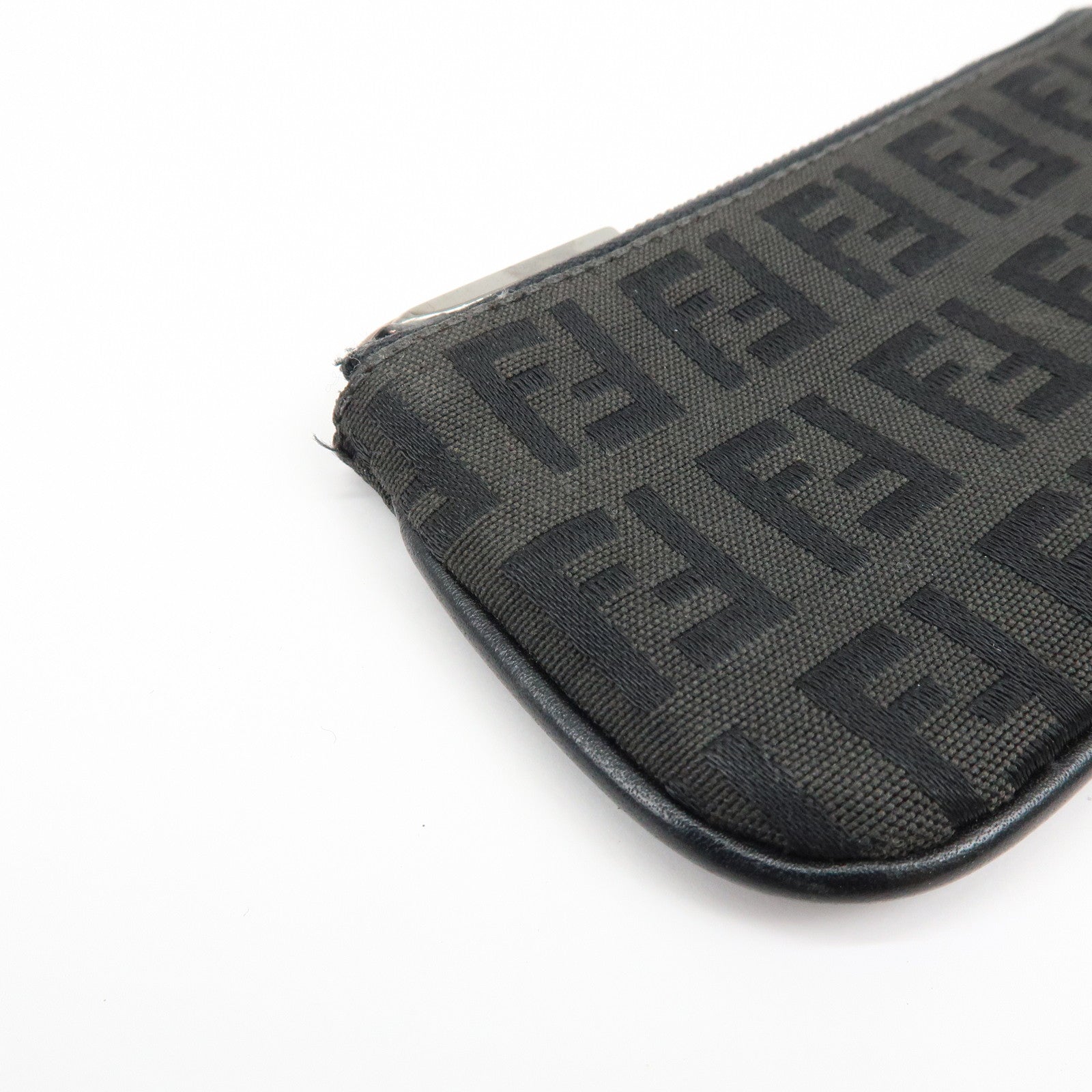 FENDI Zucca Zucchino Set of 3 Key Case Coin Case Brown Black