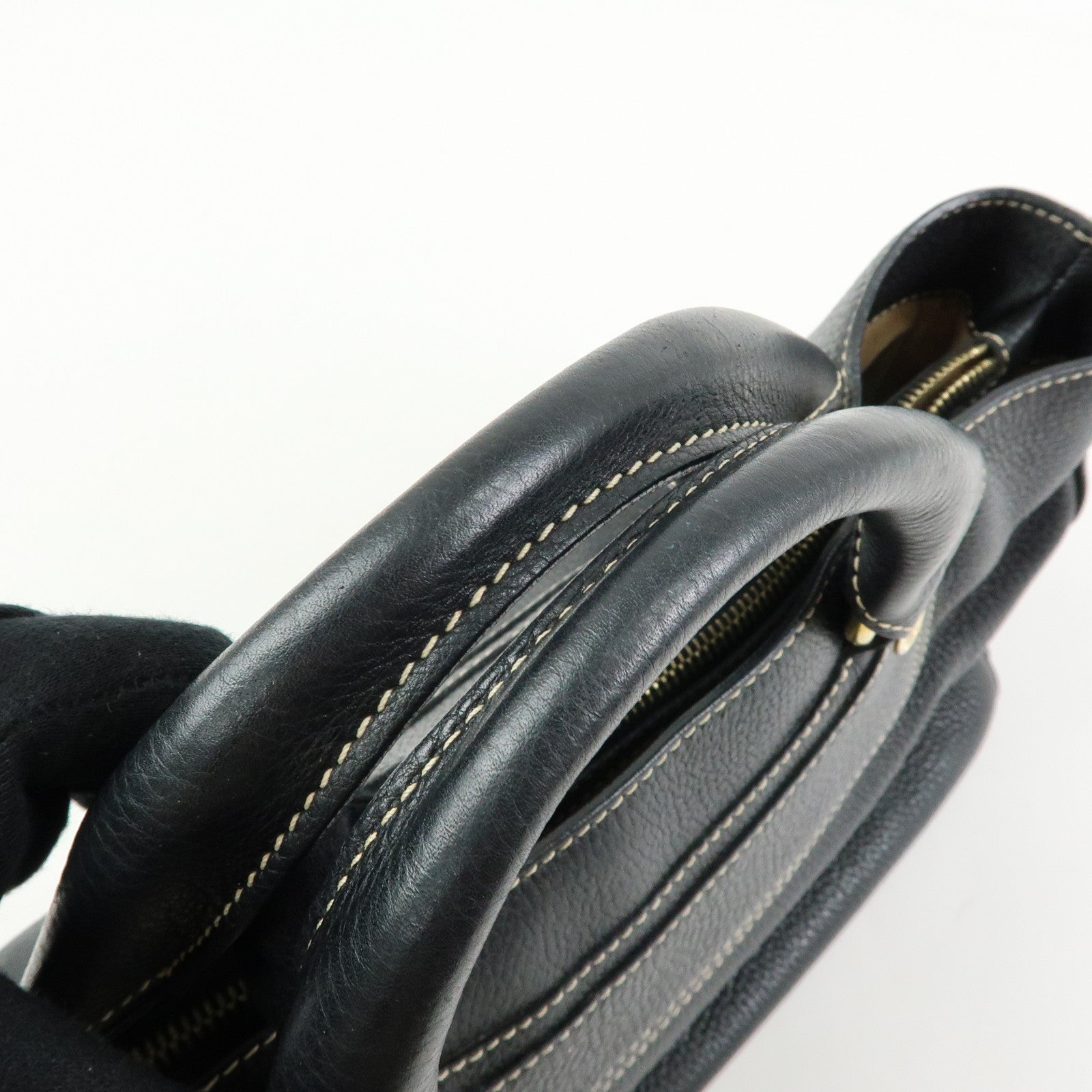 CELINE Leather Boogie Bag Hand Bag Black