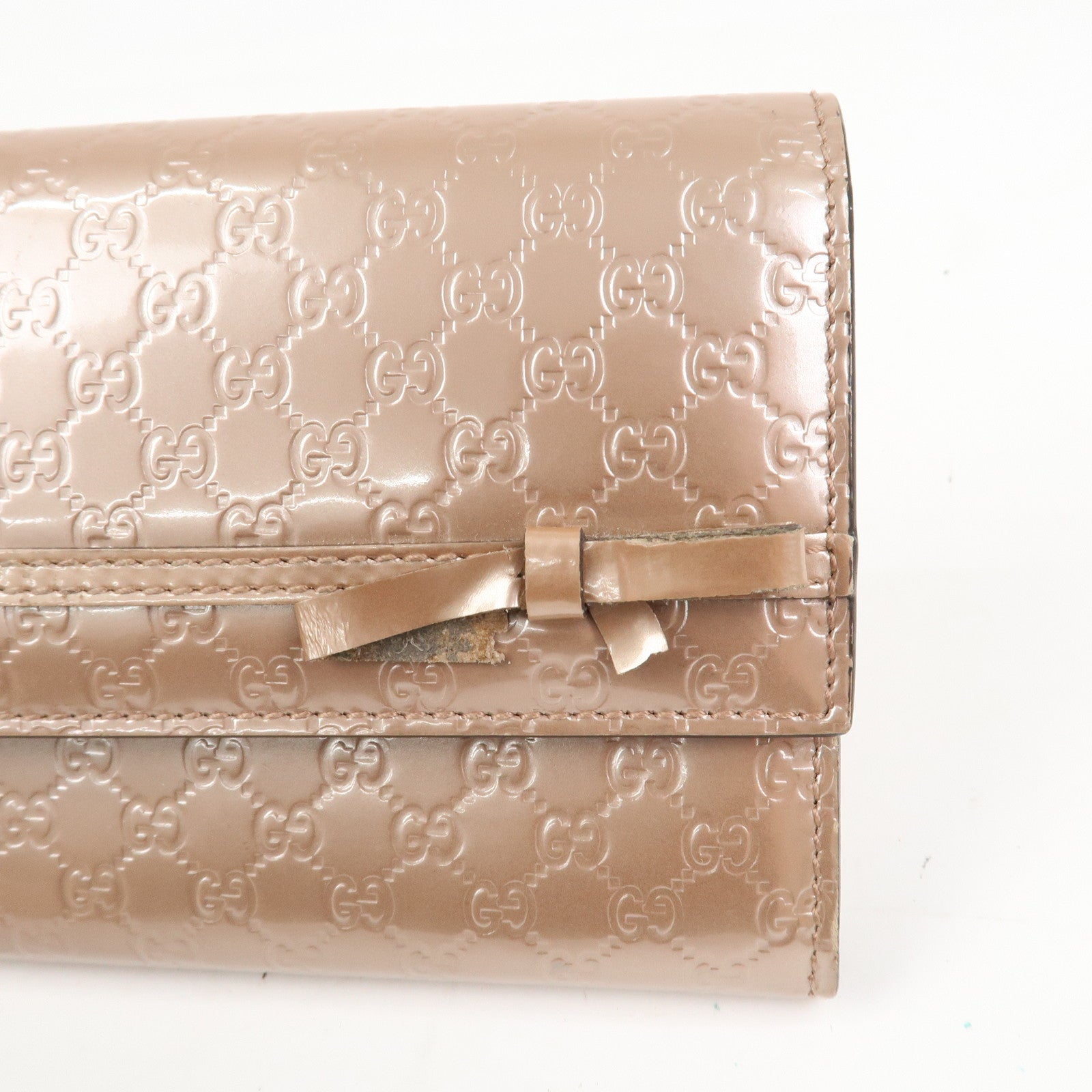 GUCCI Micro Guccissima Guccissima Set of 2 Long Wallet Pink Beige Pink