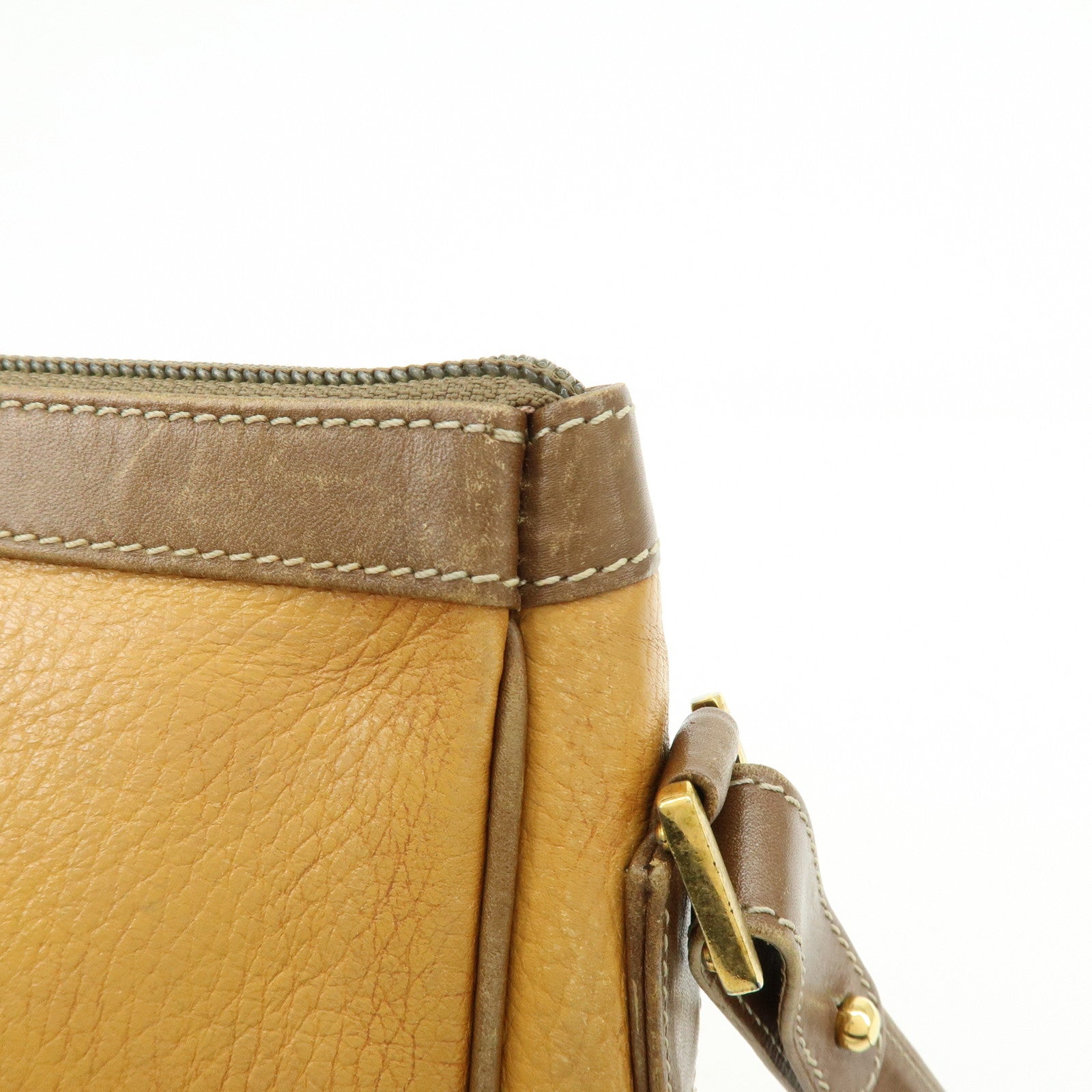 LOEWE Anagram Leather Shoulder Bag Crossbody Bag Brown
