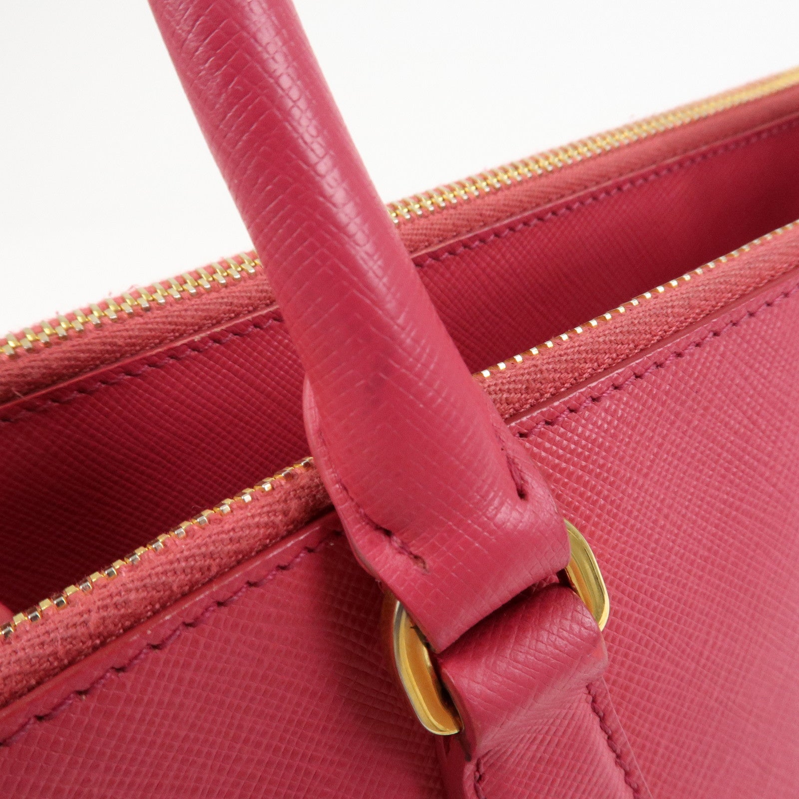 PRADA Saffiano Leather Galleria 2Way Hand Shoulder Bag Pink 1BA863