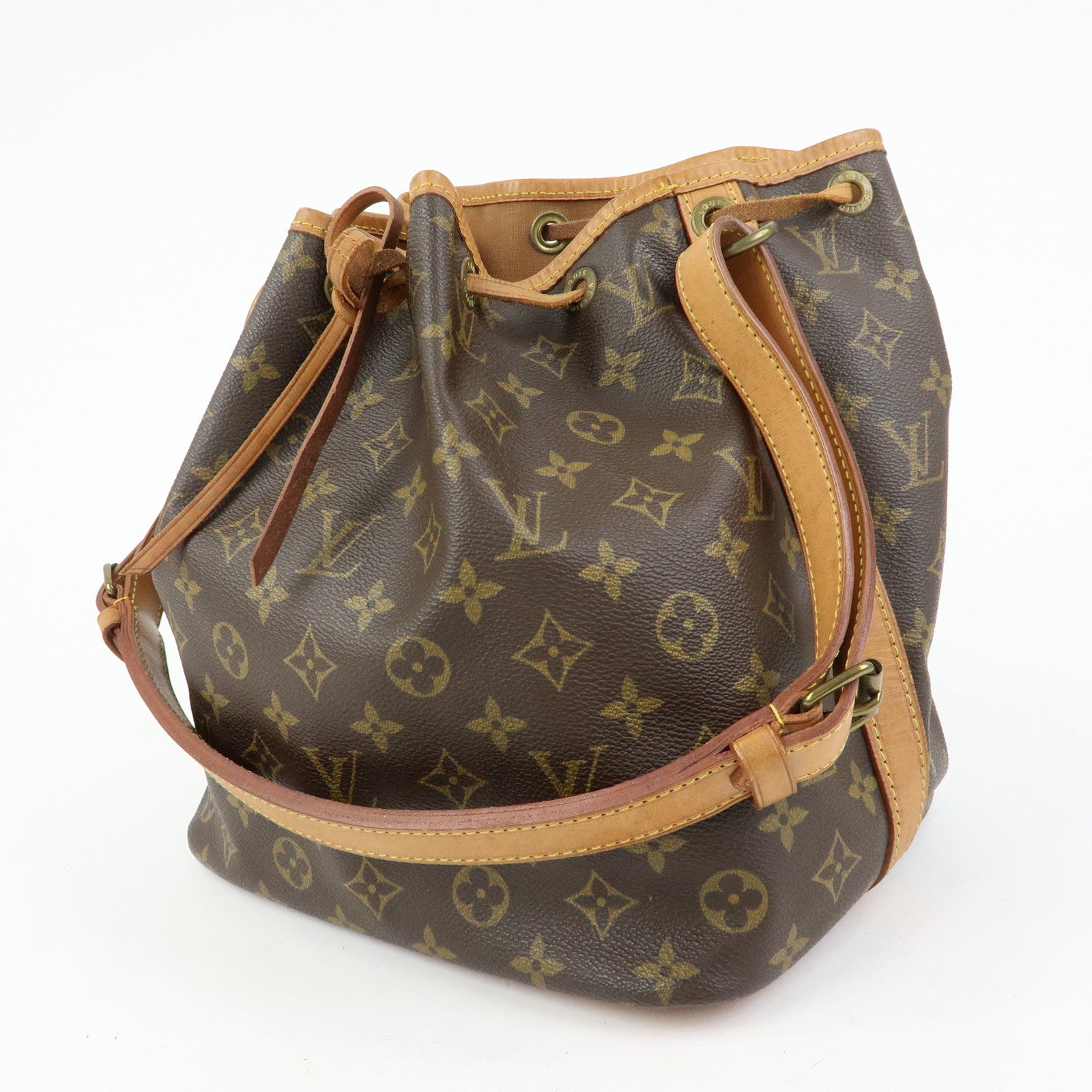 Louis Vuitton Monogram Petit Noe Shoulder Bag Brown M42226