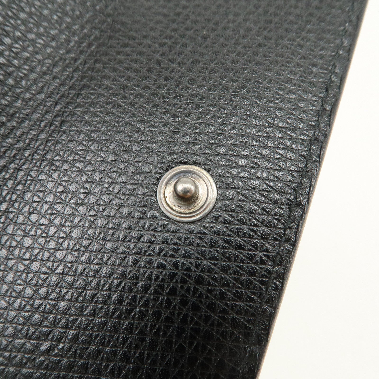 GUCCI Logo Leather 6 Rings Key Case Black 04579