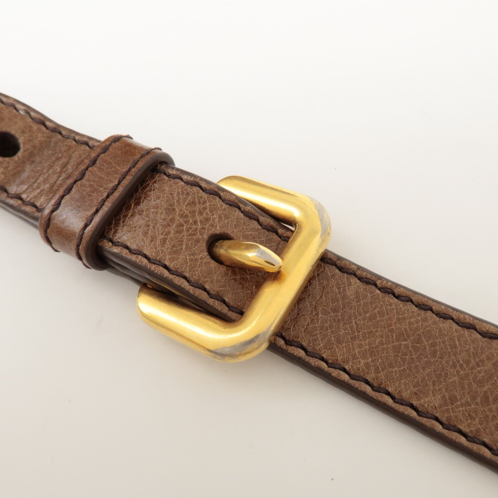 PRADA Logo Leather 2Way Bag Tote Bag Shoulder Bag Brown BL0727 Used