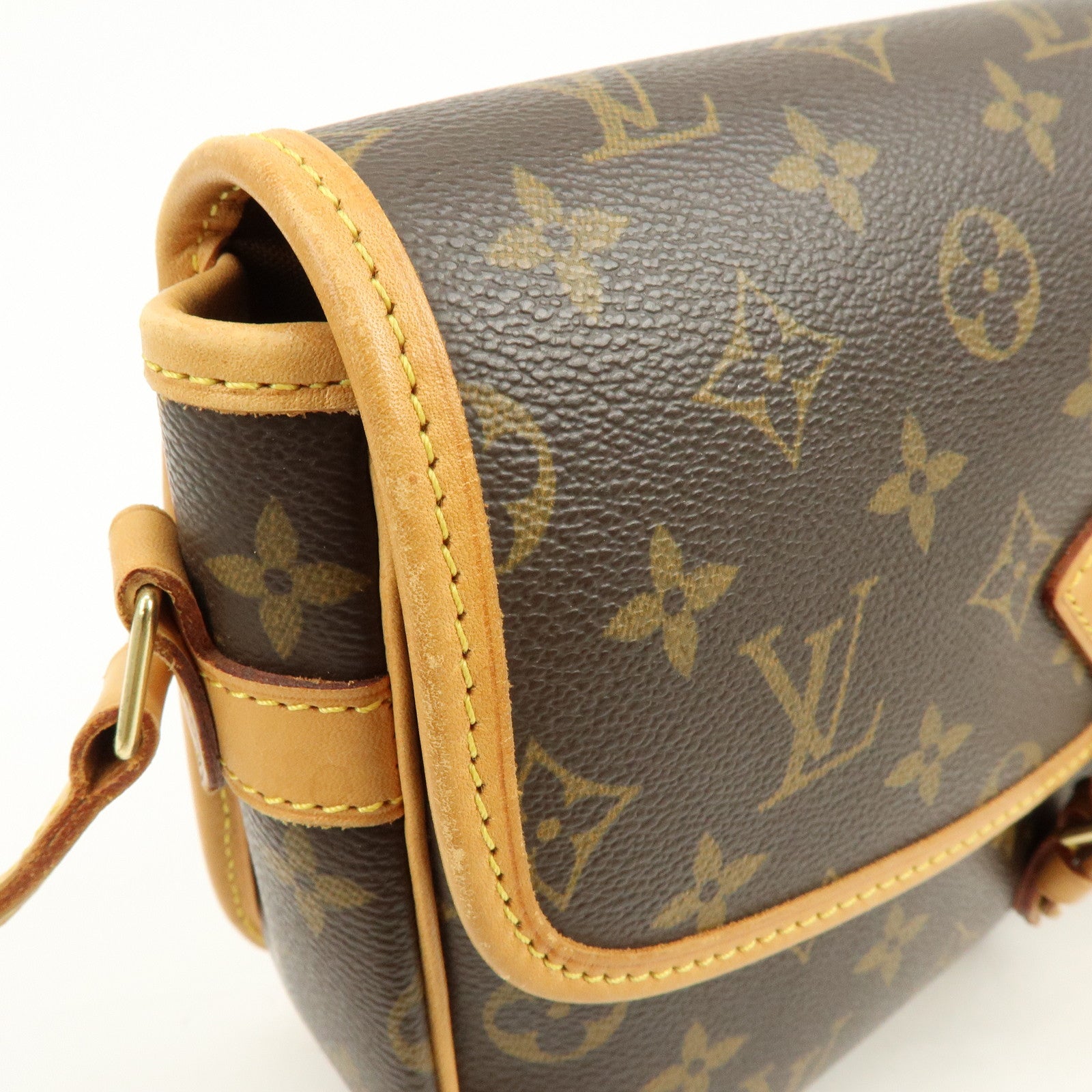 Louis Vuitton Monogram Sologne Canvas Shoulder Bag Brown M42250
