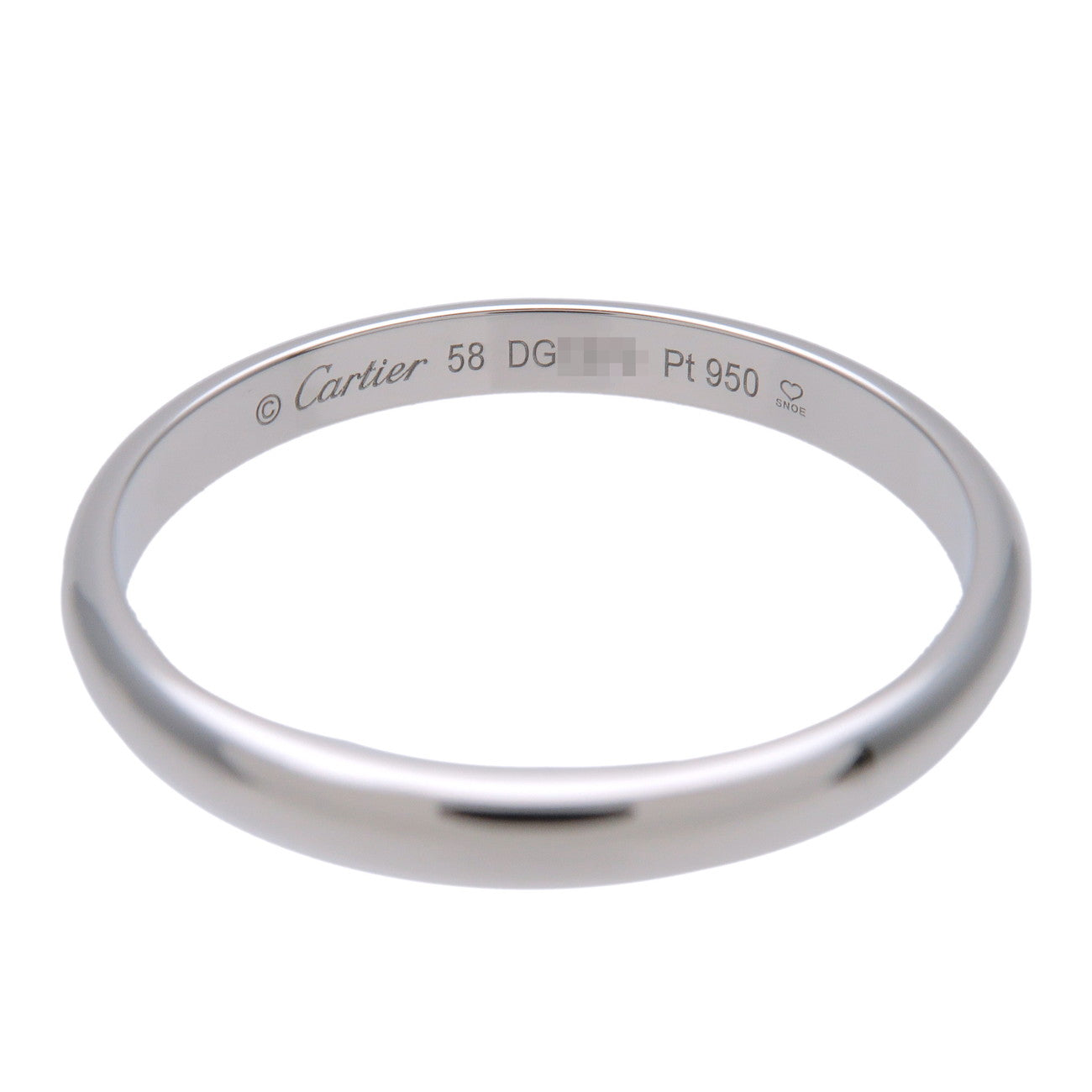 Cartier Wedding Ring PT950 Platinum #58 US8.5 EU58 HK18.5