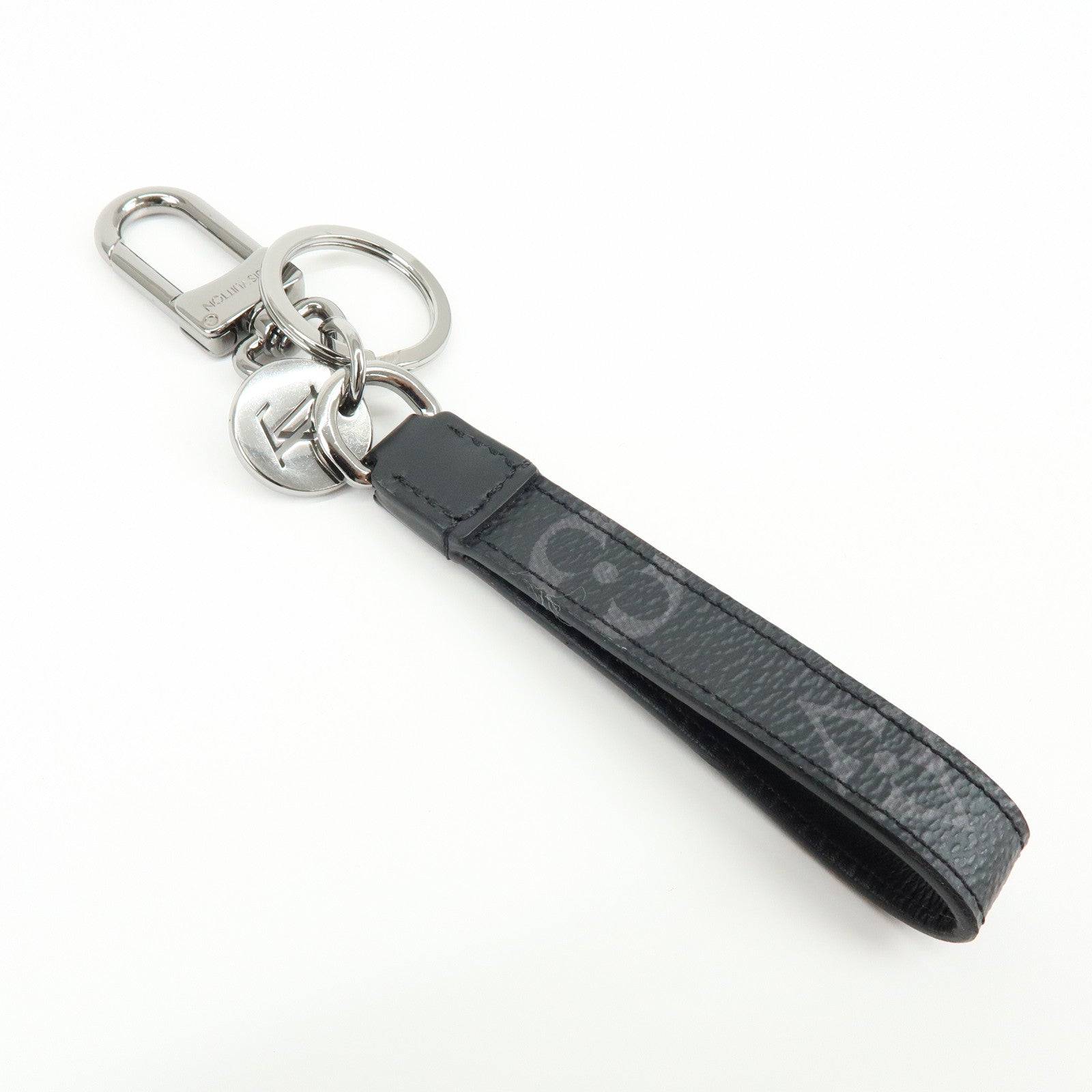 Louis Vuitton Monogram Eclipse Porte Cles Dragonne Key Chain M61950