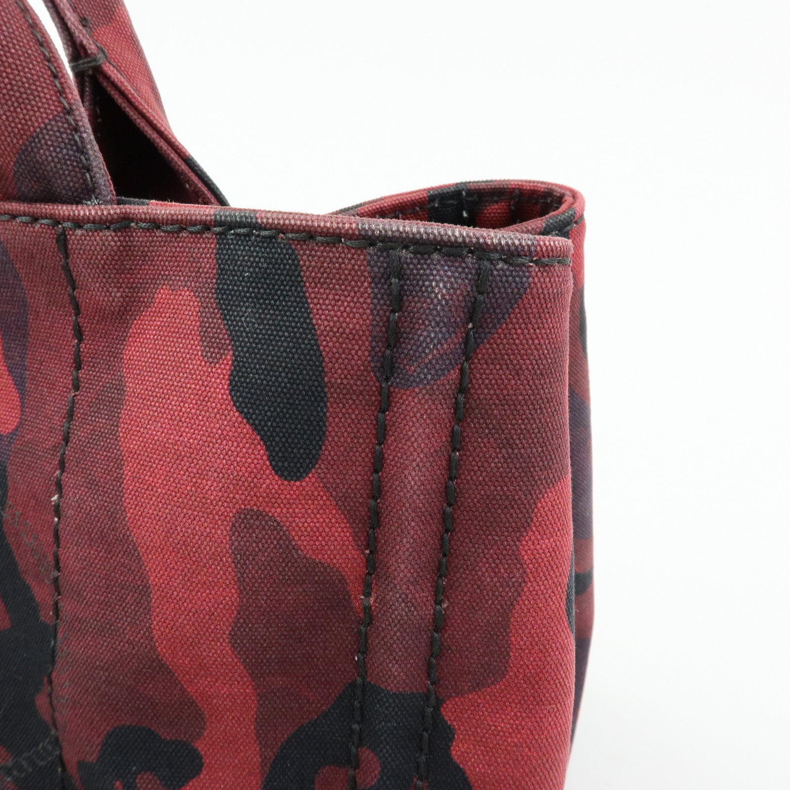 PRADA Triangle Logo Canapa 2Way Tote Hand Bag Camouflage BN2642