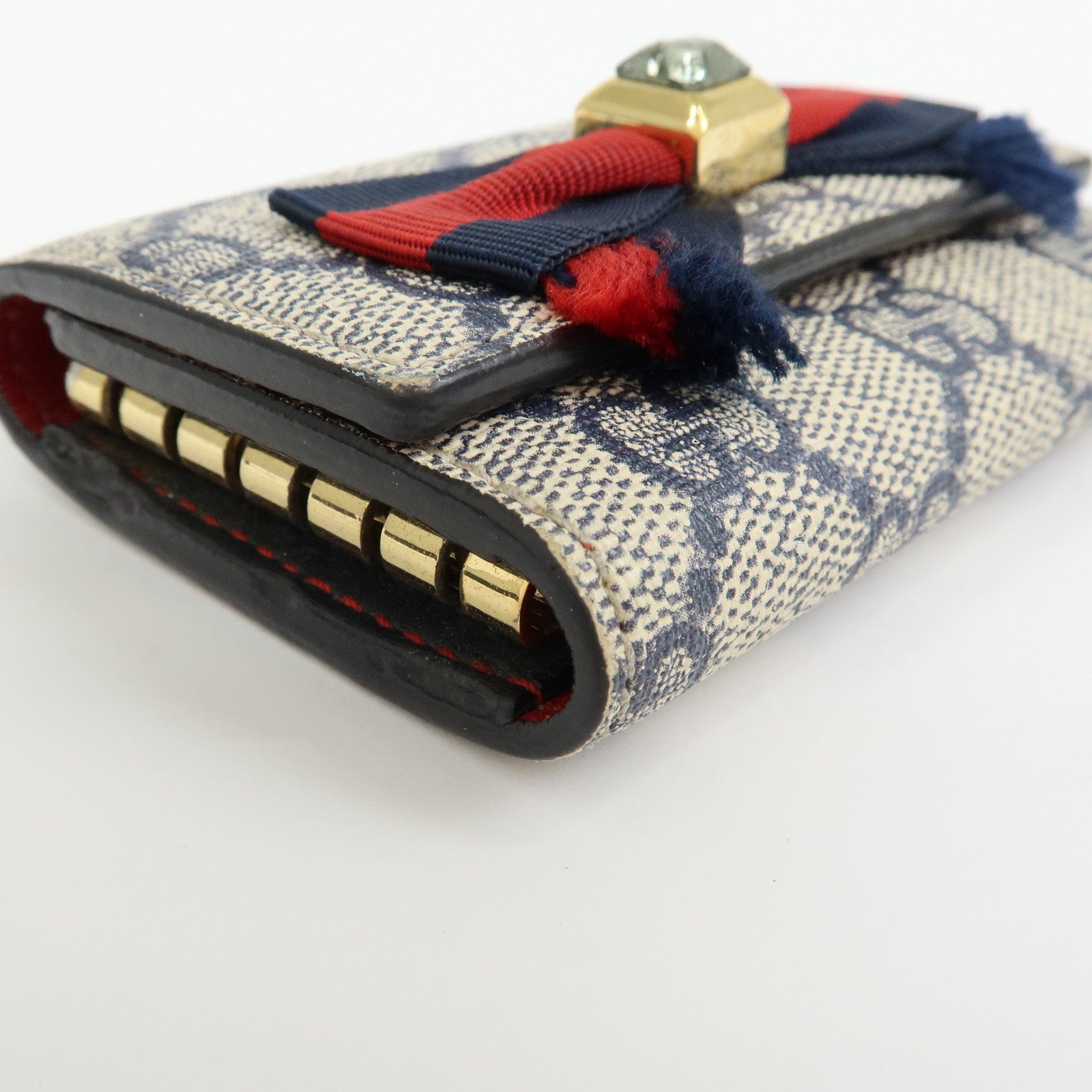GUCCI Sherry Set of 2 GG Supreme Canvas Wallet 658634 435292