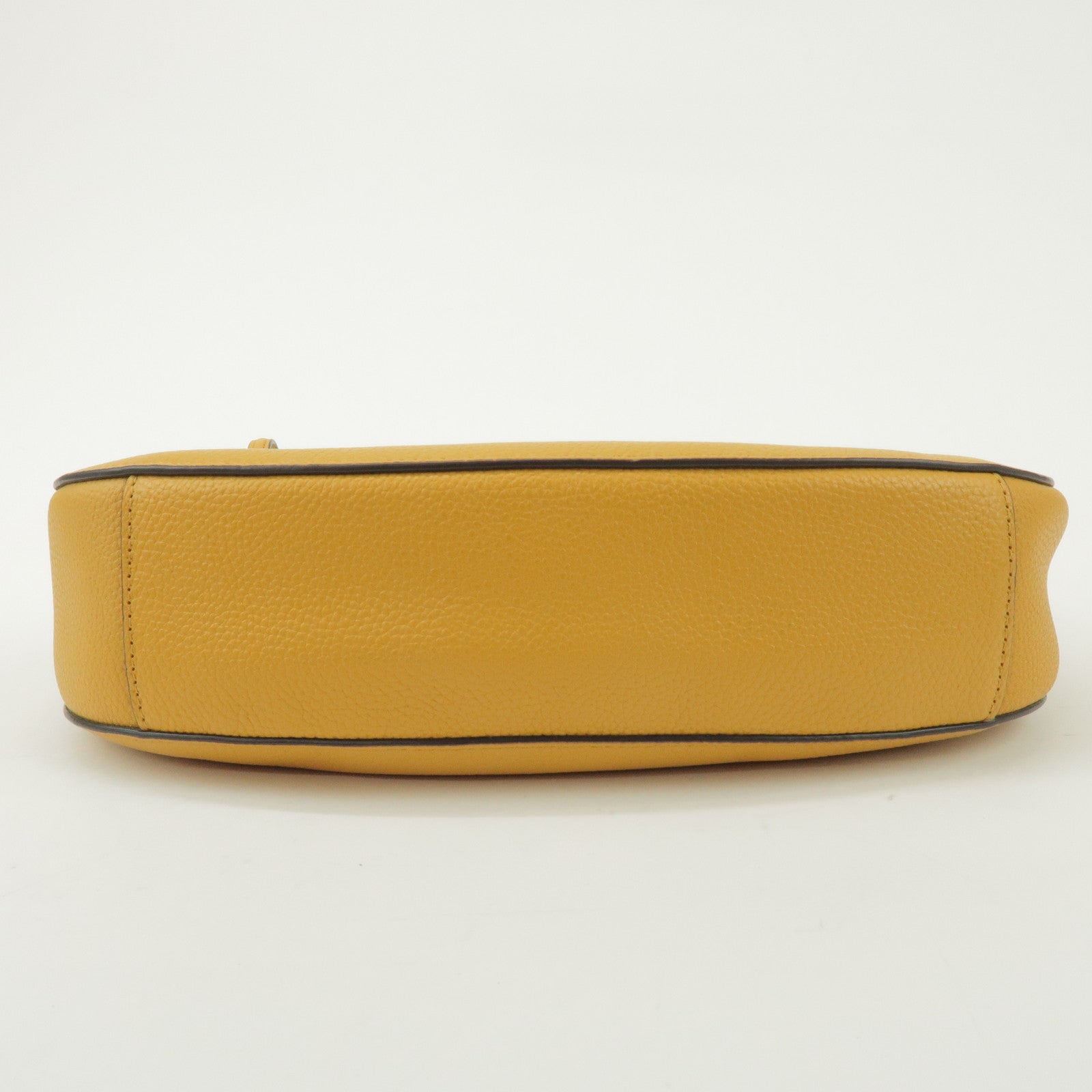 COACH Logo Leather 2Way Bag Shoulder Bag Hand Bag Yellow