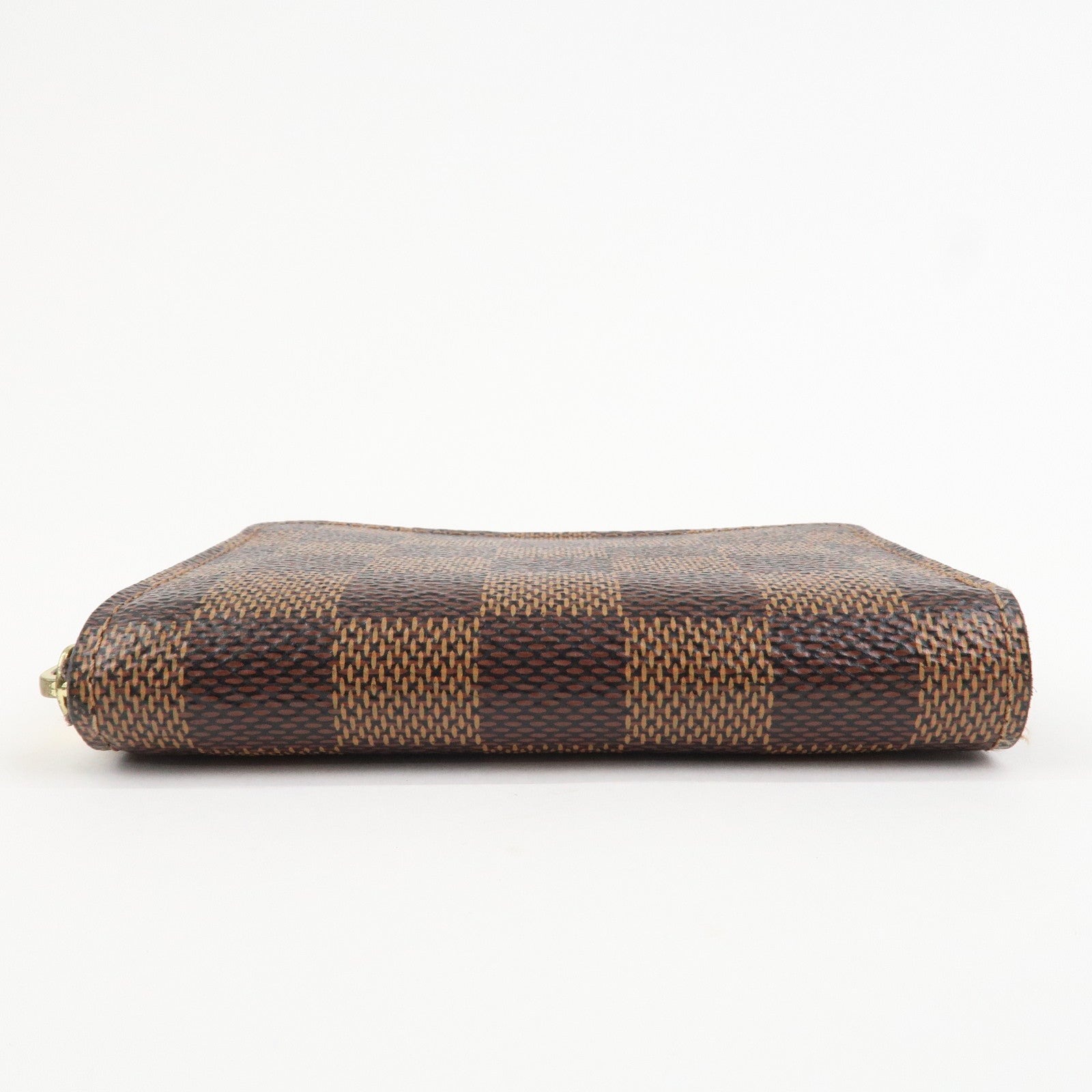 Louis Vuitton Damier Canvas Zippy Round Coin Case Coin Pourse Brown N60213