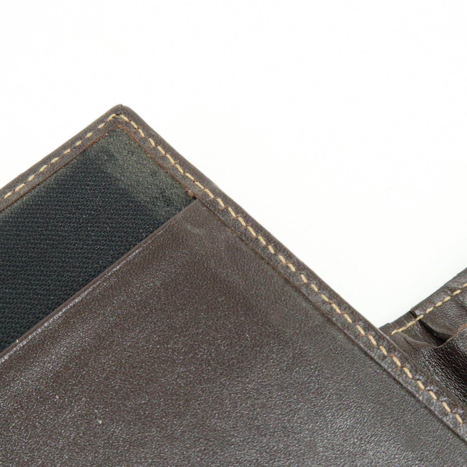 FENDI Zucca Canvas Leather Agenda Planner Cover Brown Black 30153