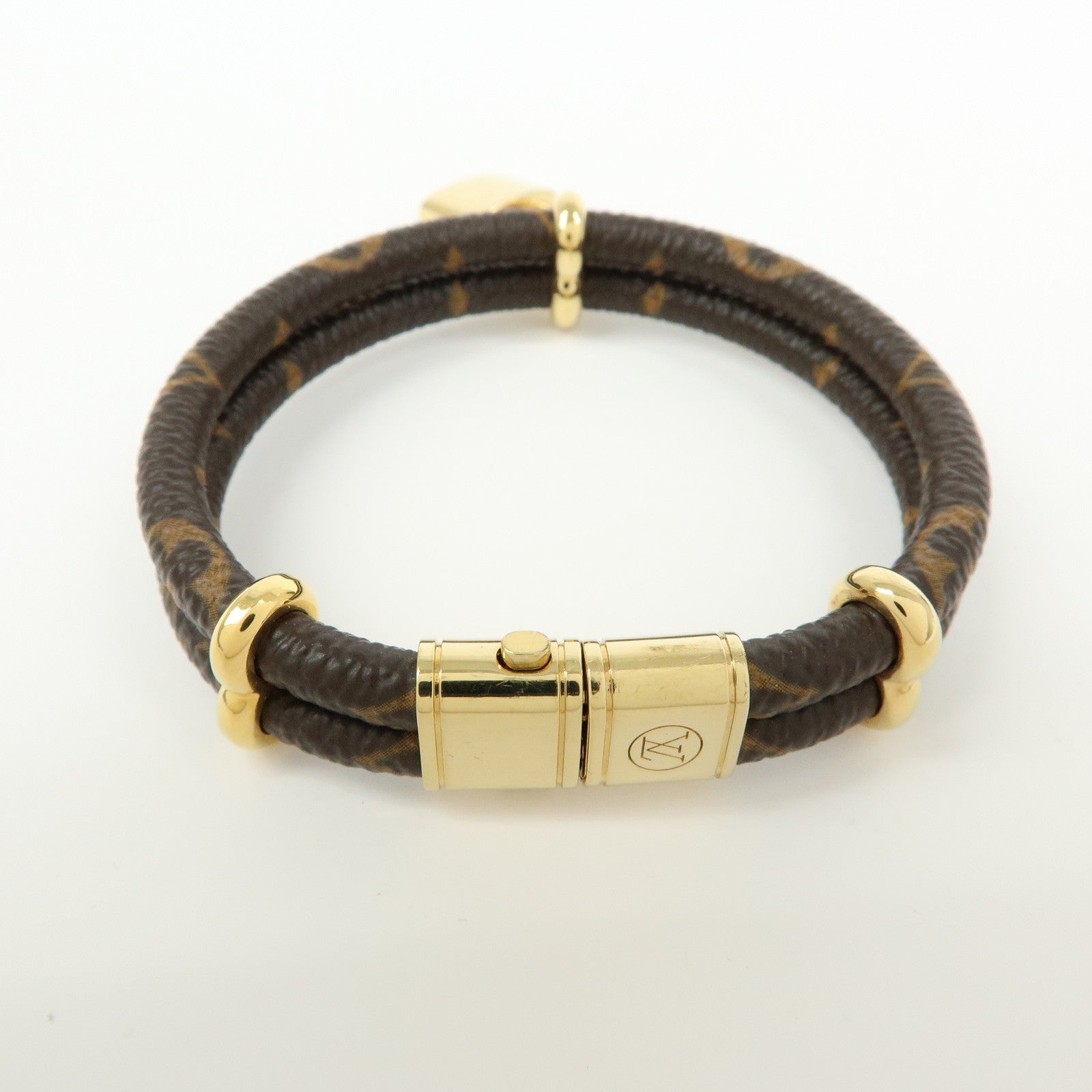 Louis Vuitton Monogram Keep It Twice Bracelet Brown M6640