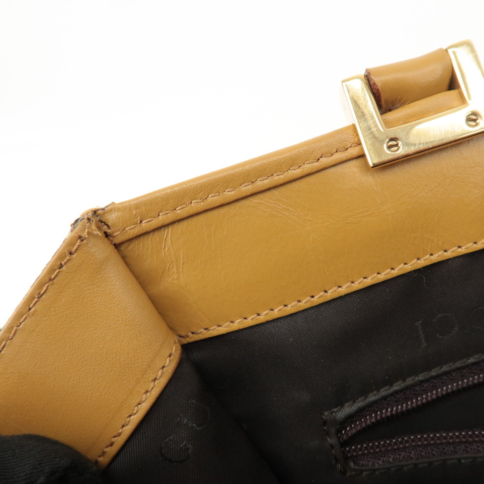 GUCCI Jackie Leather Shoulder Bag Tote Bag Beige 002.1073 Used