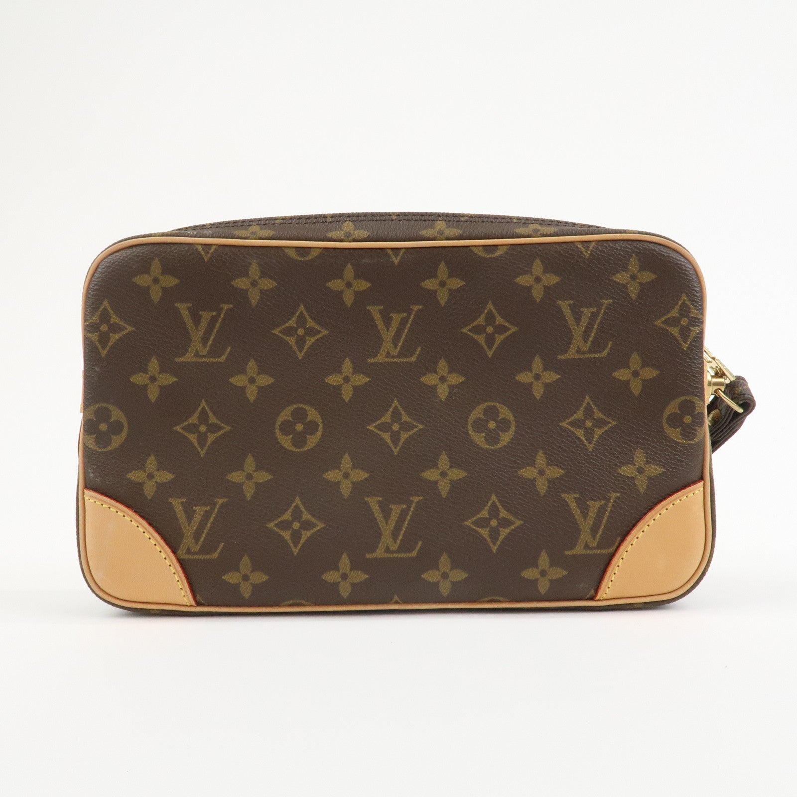 Louis Vuitton Monogram Marly Dragonne GM Clutch Bag Brown M51825