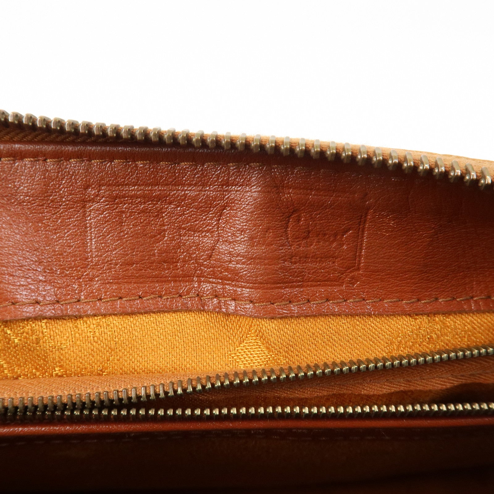 MCM Visetos Logo Leather 2WAY Bag Hand Bag Shoulder Bag Brown