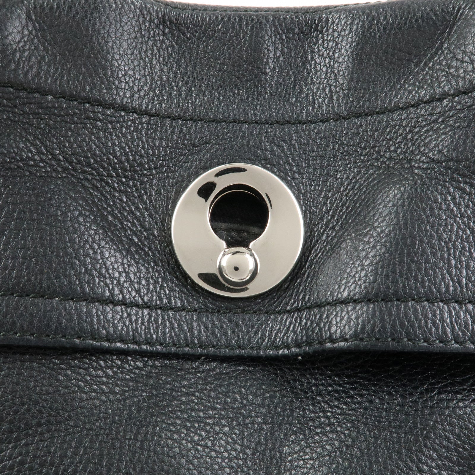 SAINT LAURENT PARIS Leather Canvas Muse Two Hand Shoulder Bag Black