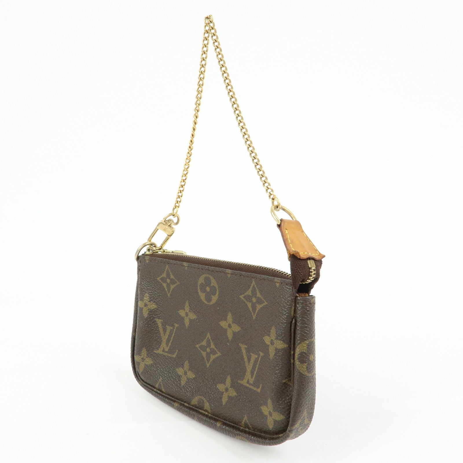 Louis Vuitton Monogram Mini Pochette Accessoires Hand Bag M58009