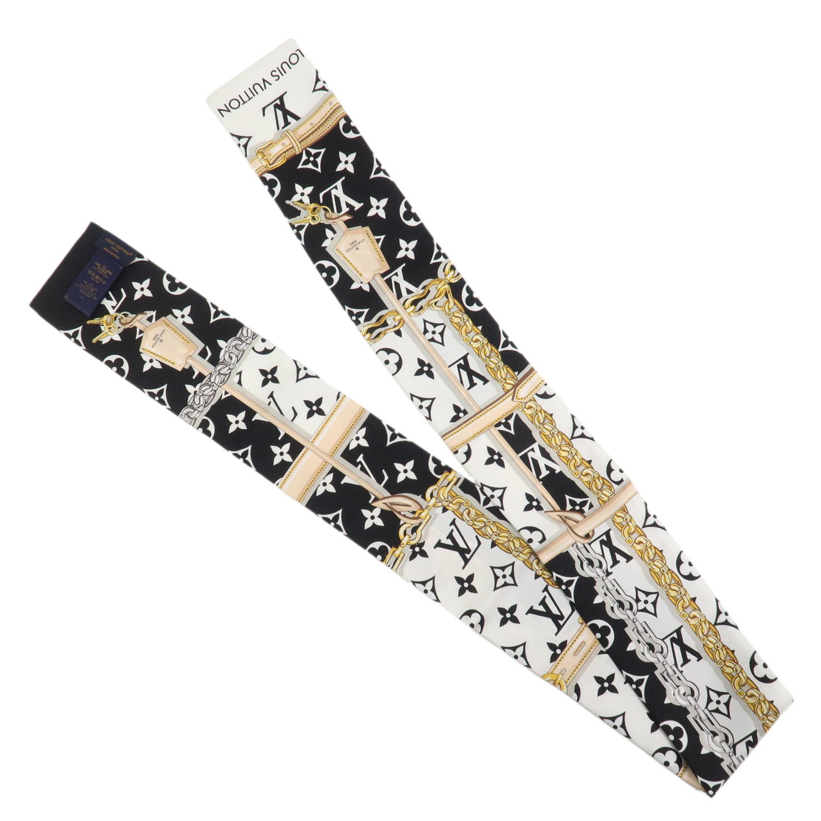 Louis Vuitton Bandeau Monogram Confidential Silk 100% Scarf M78656