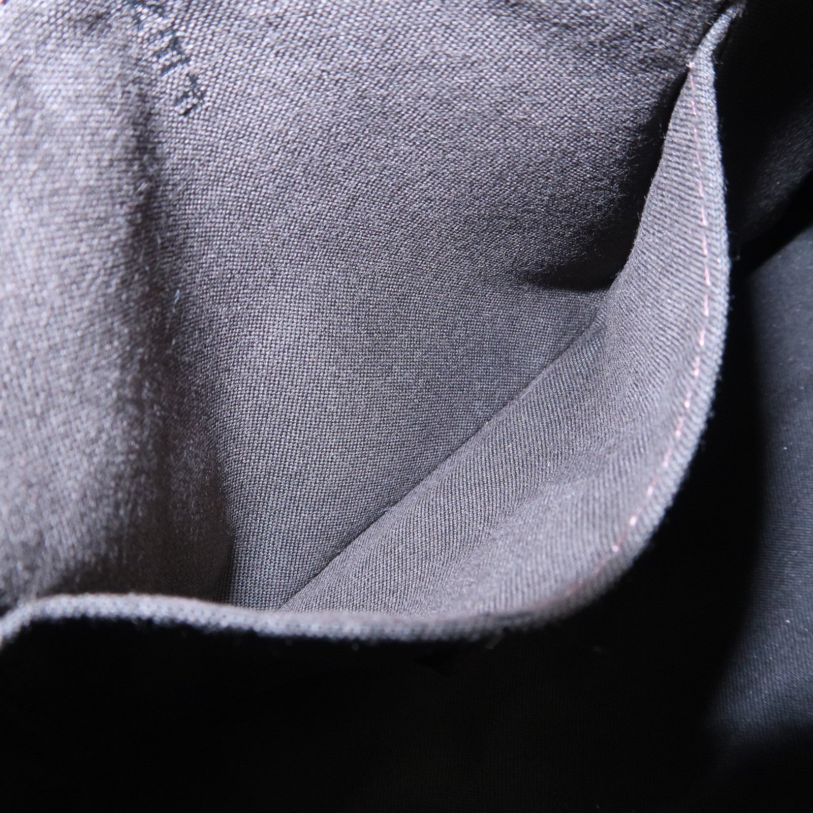 FENDI Zucchino Logo Canvas Leather Hand Bag Brown Pink 8BN147