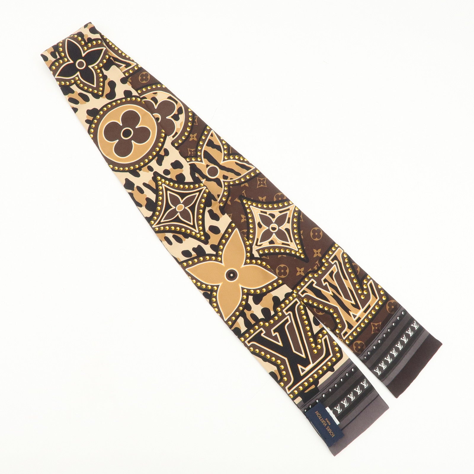 Louis Vuitton Monogram LV World Bandeau Silk 100% Scarf M70853