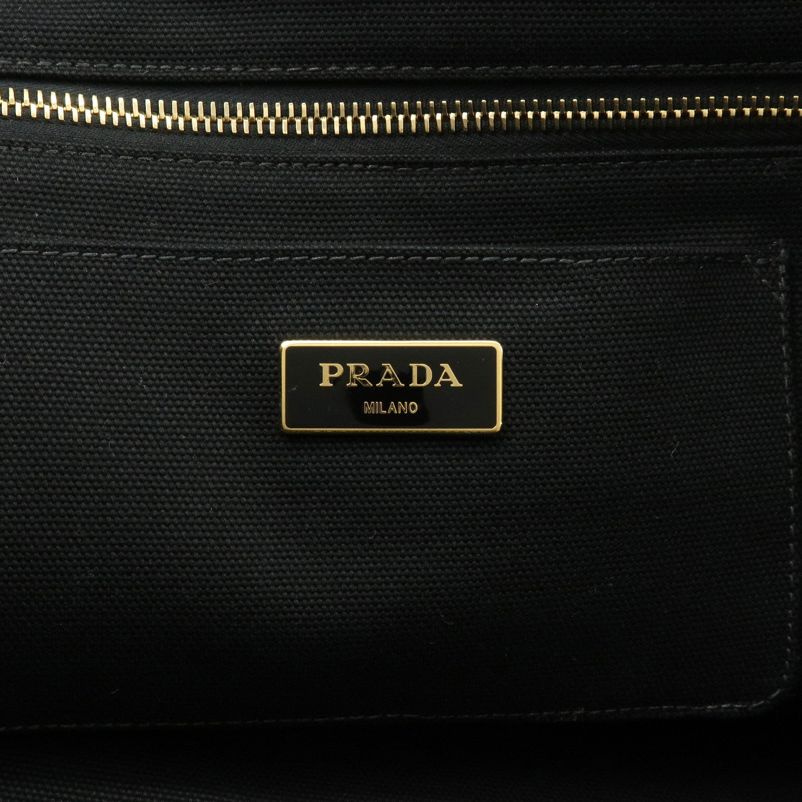 PRADA Triangle Logo Canapa Large Canvas Tote Bag Orange B1872B