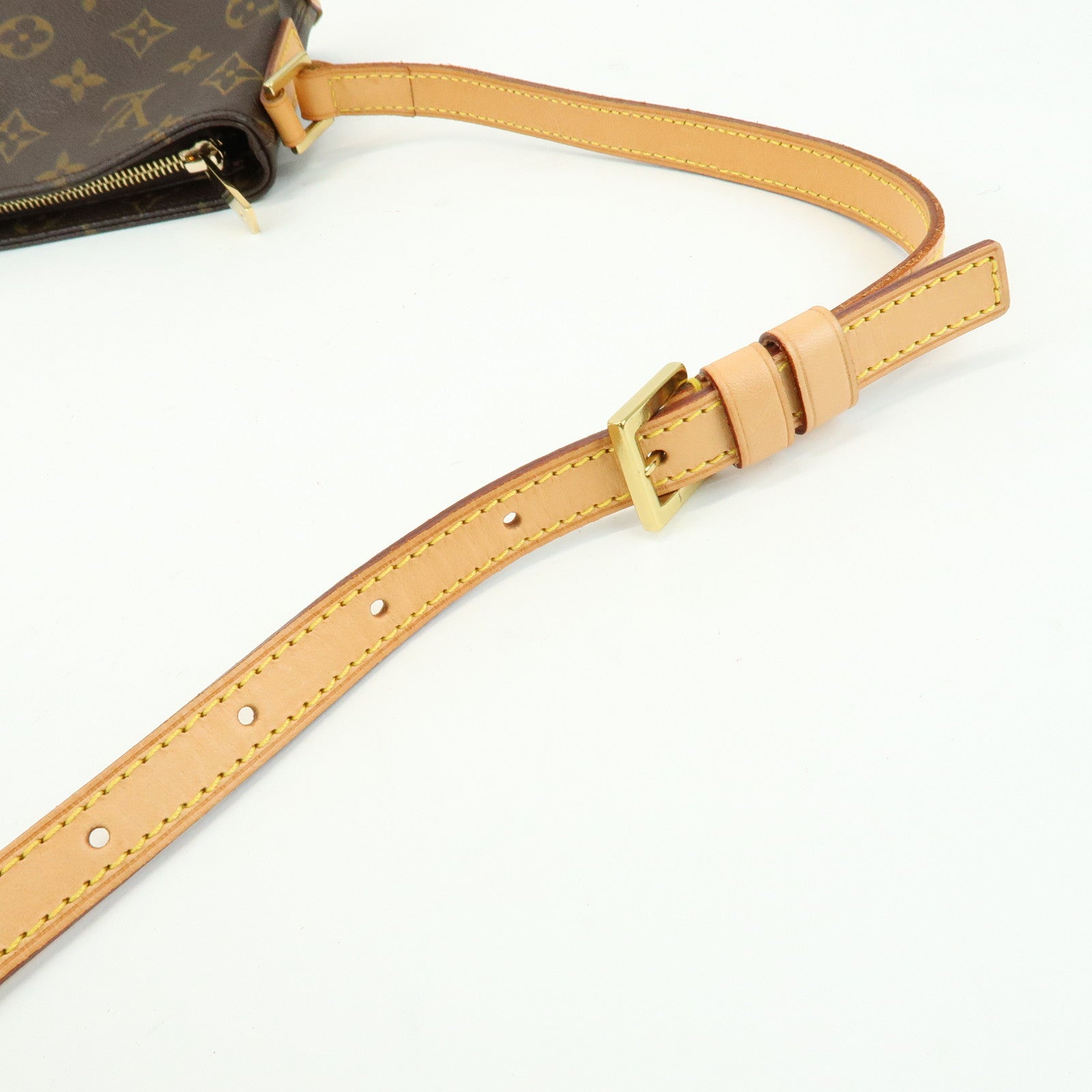 Louis Vuitton Monogram Trotteur Canvas Leather Shoulder Bag M51240