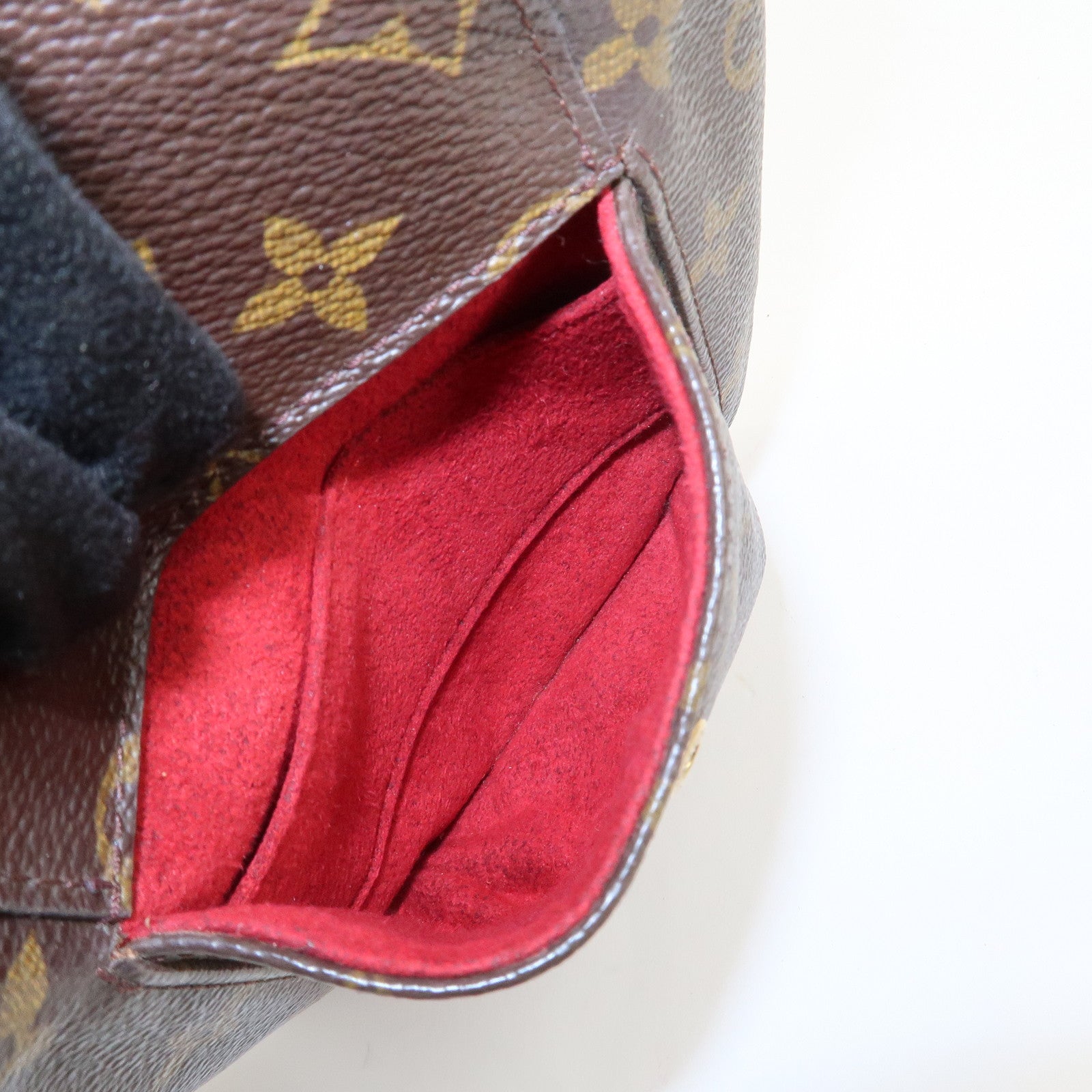 Louis Vuitton Monogram Partition Pouch Wristlet Bag Brown M51901