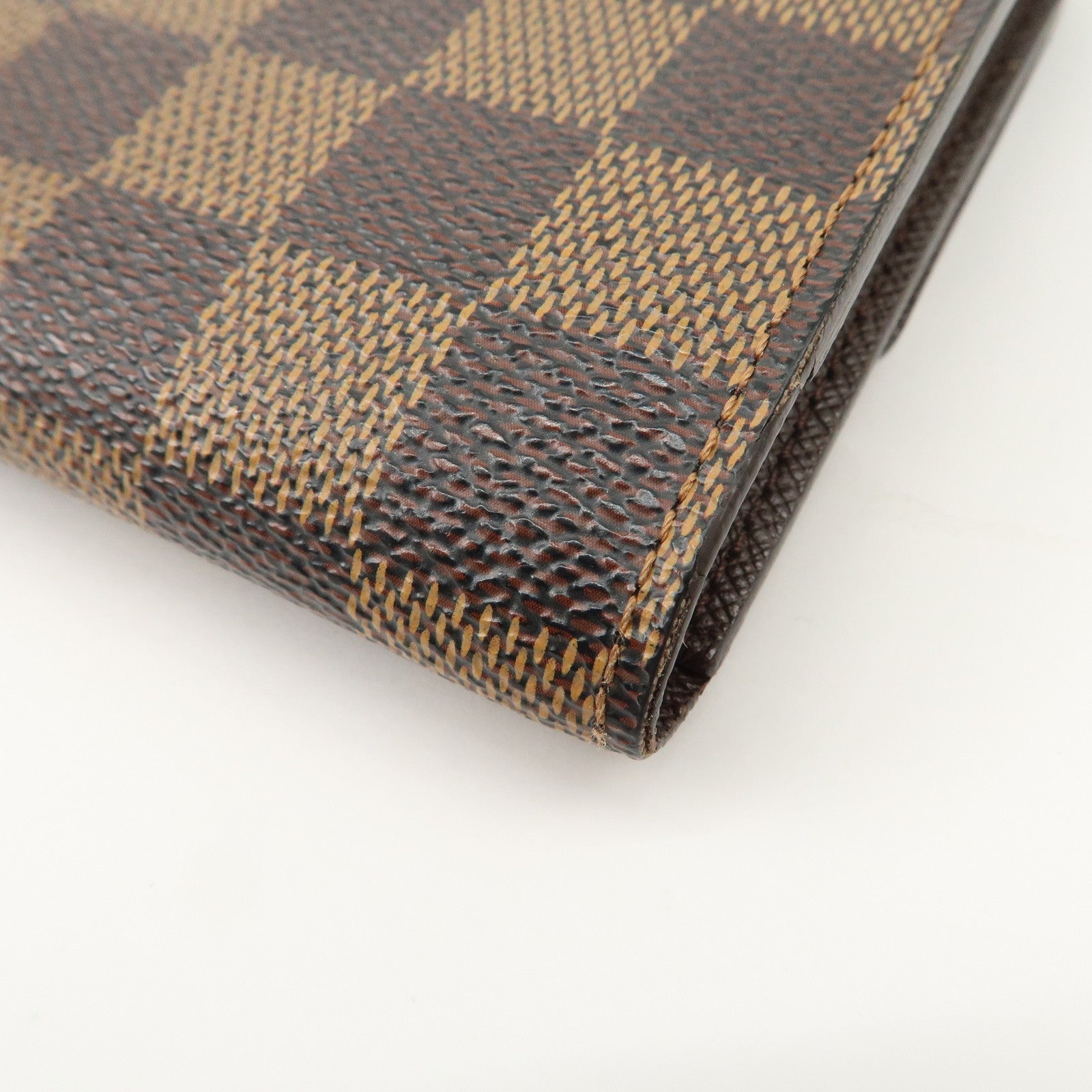 Louis Vuitton Damier Porte Tresor International Long Wallet N61215 Used