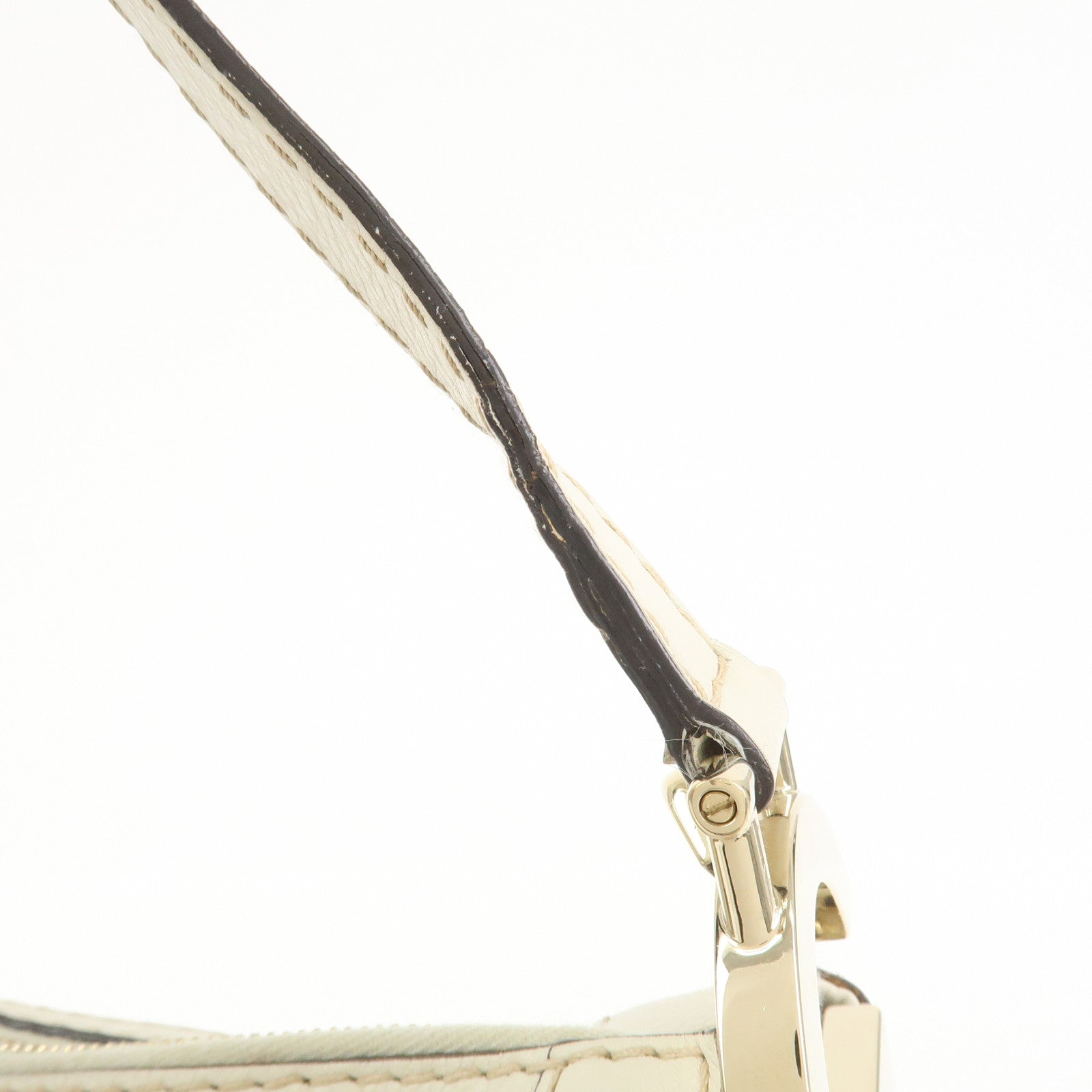 GUCCI GG Canvas Leather Shoulder Bag Brown Ivory 211810