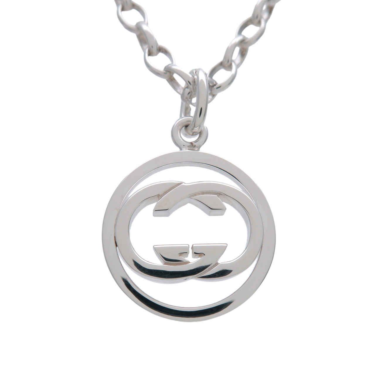GUCCI Interlocking G Doppia G Necklace SV925 Silver 147749