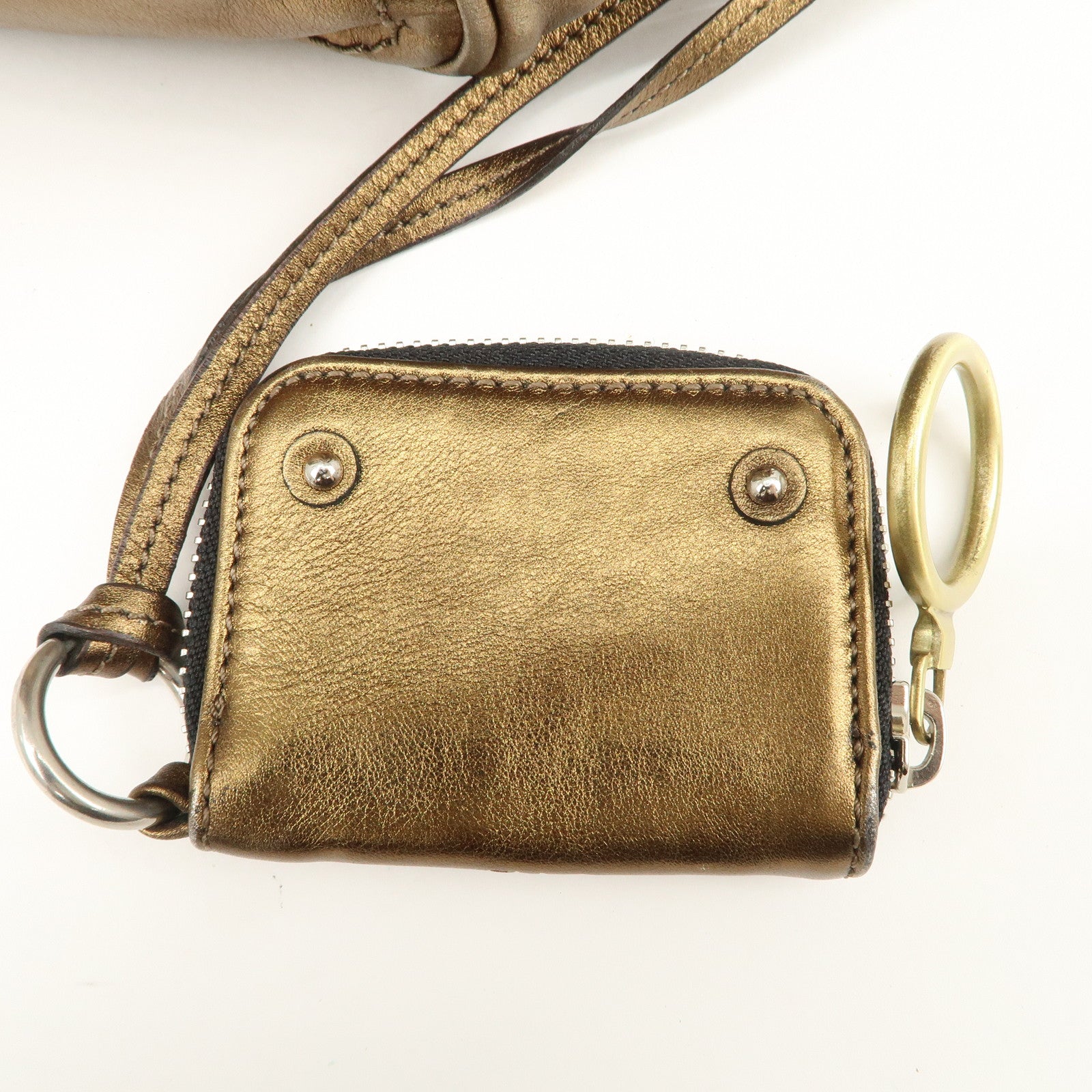 Chloe Betty Leather Shoulder Bag Hand Bag Bronze