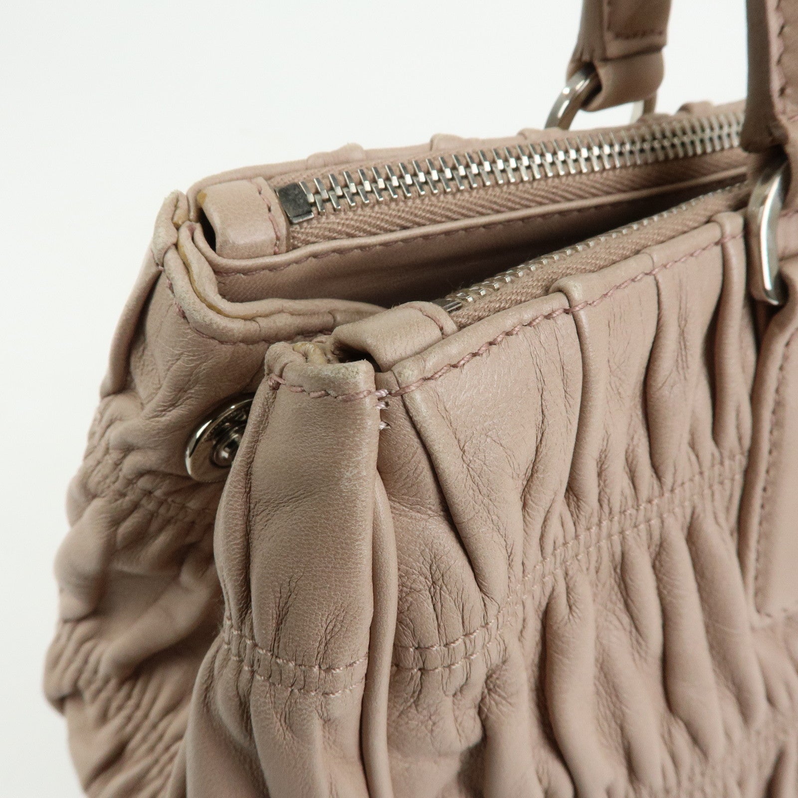 PRADA Nappa Gaufure Leather 2Way Hand Bag Shoulder Bag B2599L