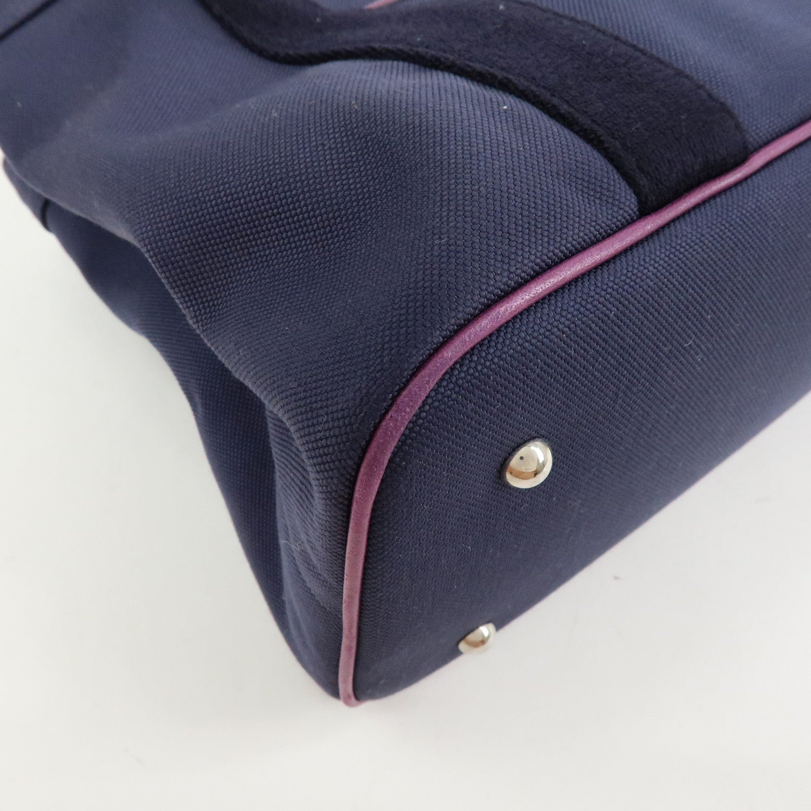 LOEWE Anagram Canvas 2Way Hand Bag Tote Bag Purple