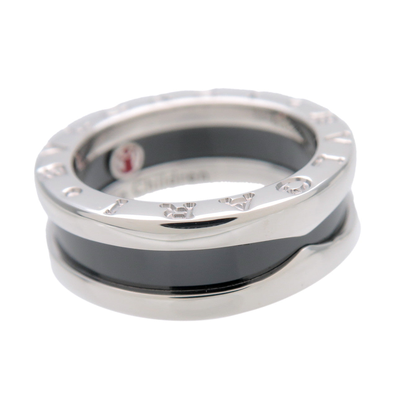 BVLGARI B-Zero1 Save the Children SV925 Ceramic Ring #48 US4 Black